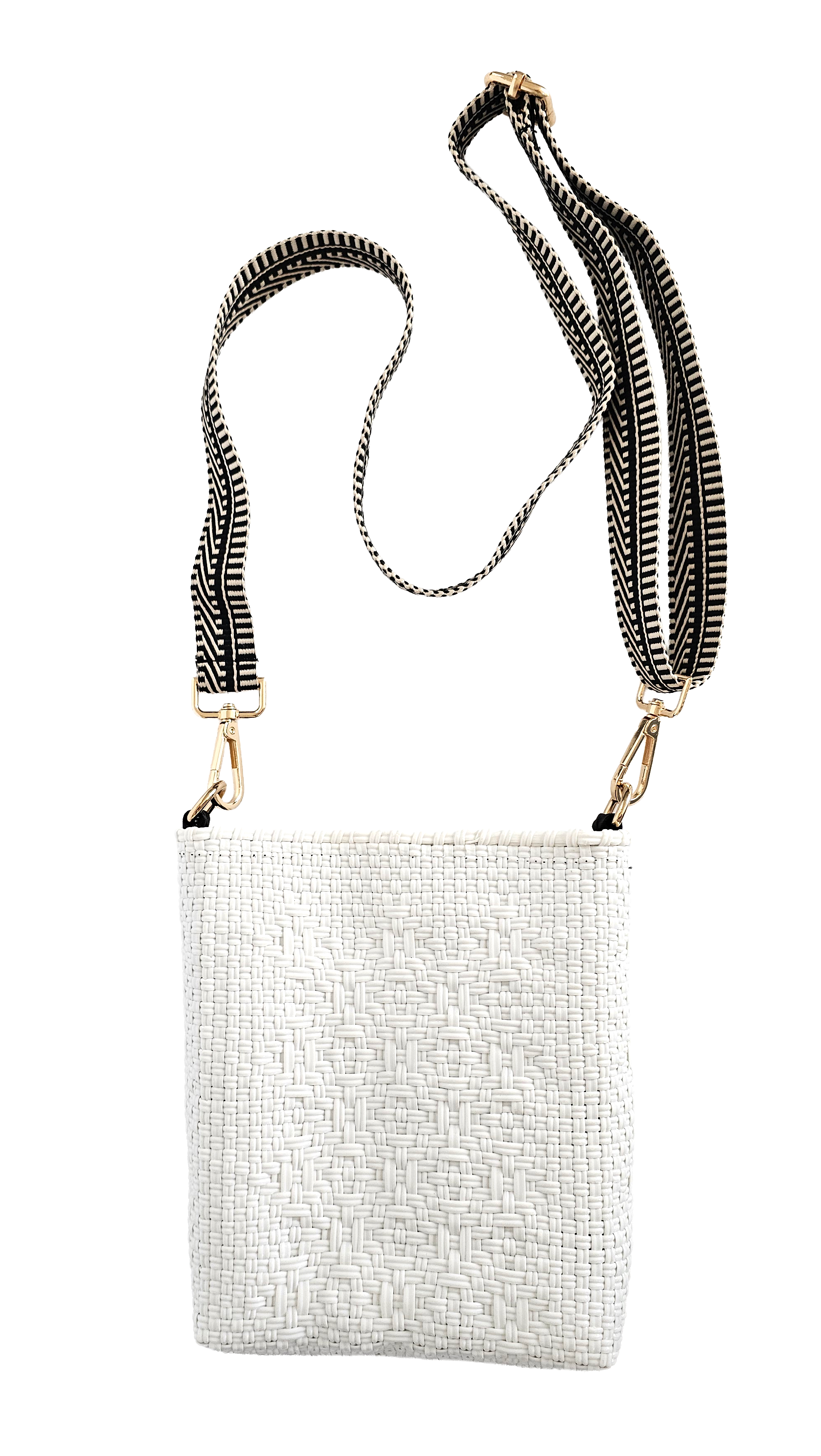 Milano Crossbody Bag - White Black