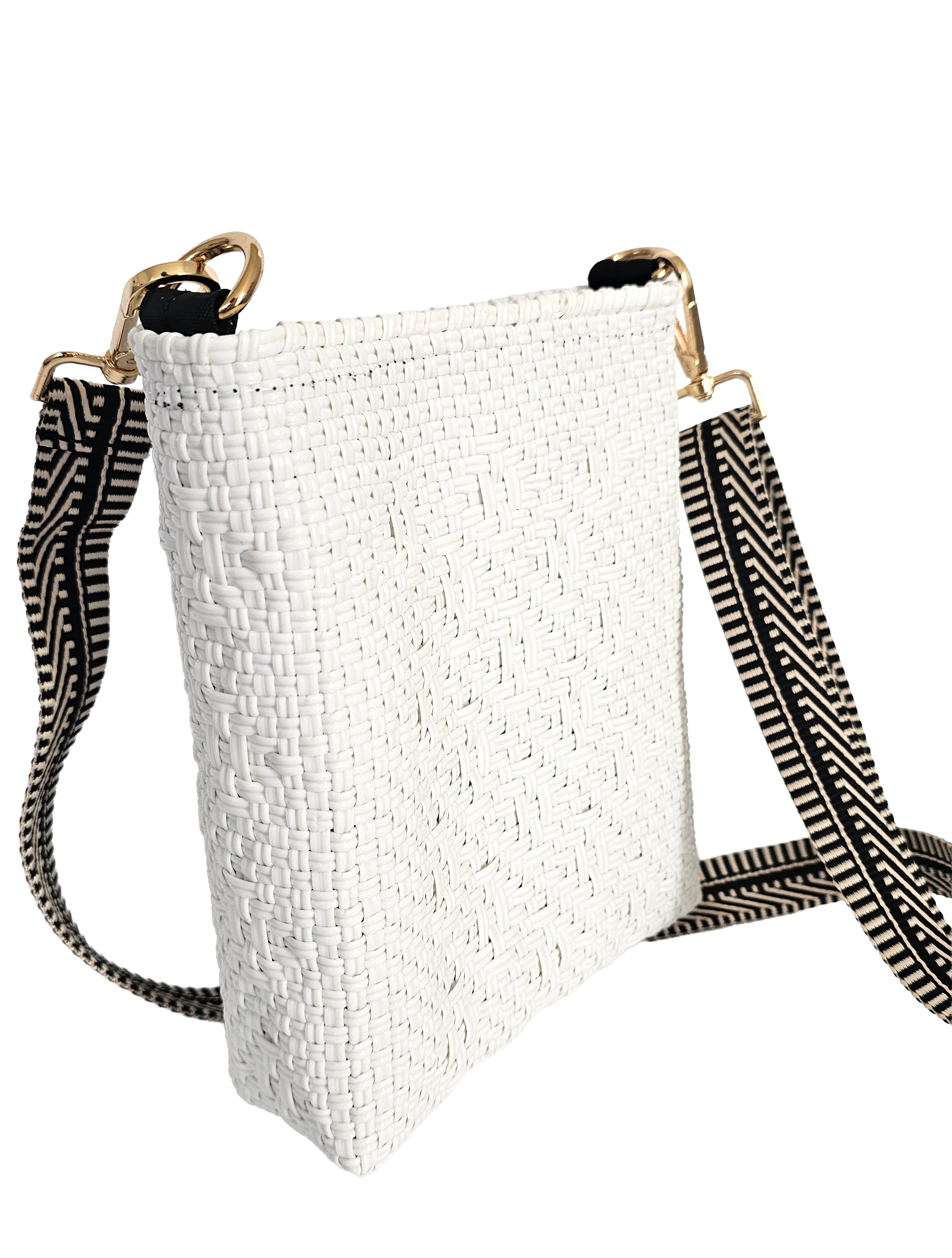 Milano Crossbody Bag - White Black