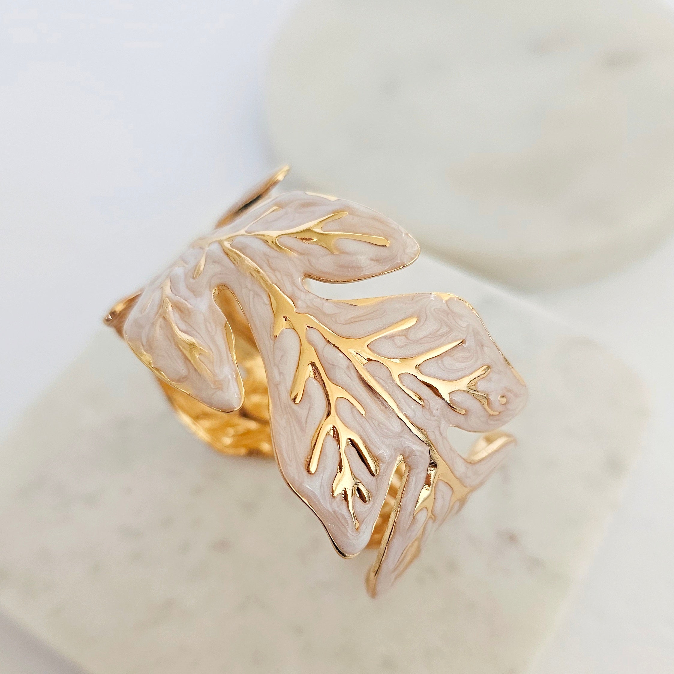 Coral Cuff Bracelet