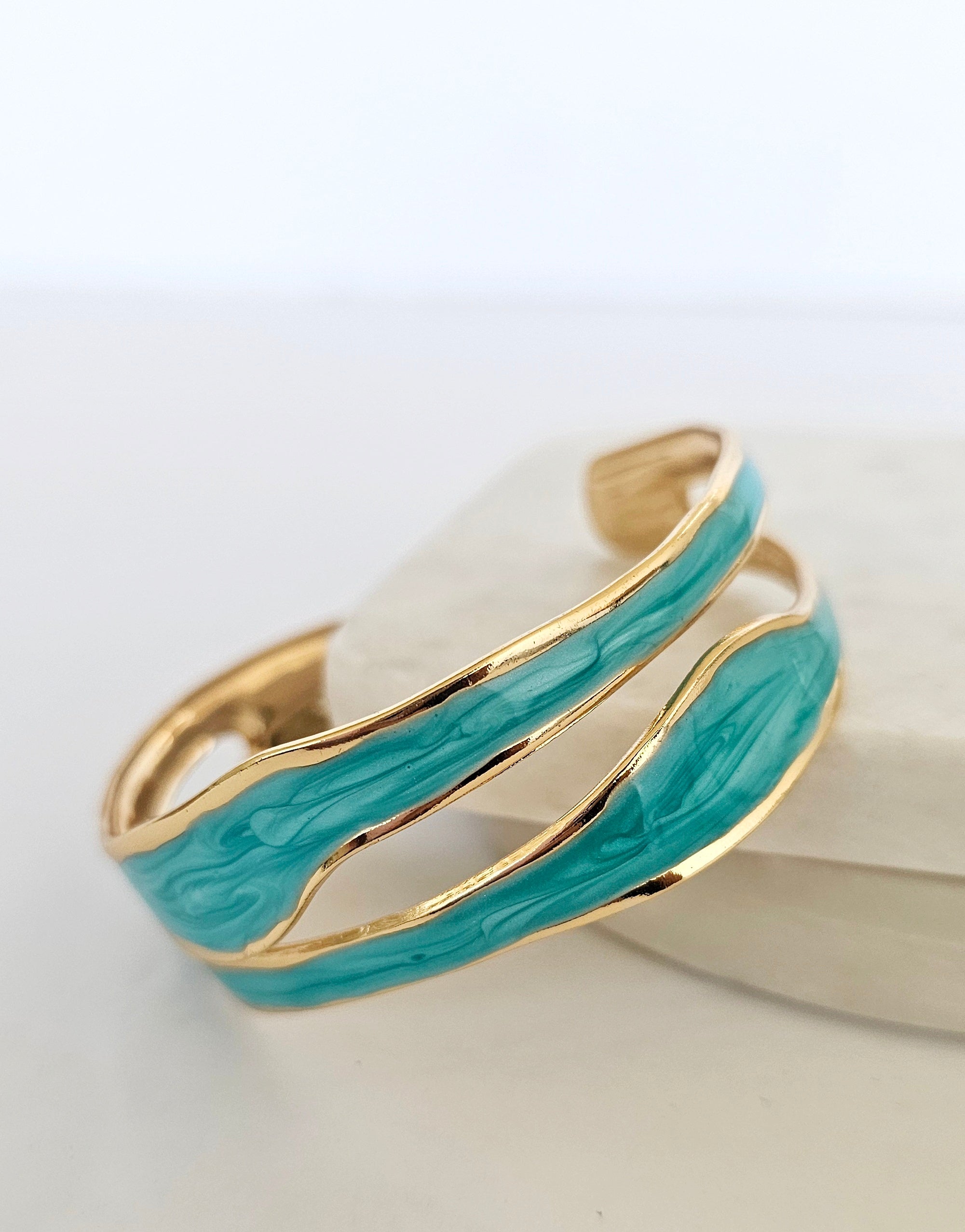 Coral Cuff Bracelet - Turquoise