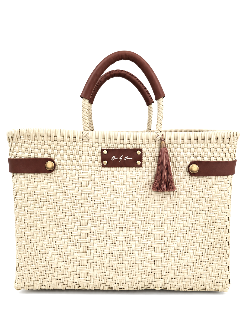 Less Pollution Convertible Handbag to Tote- Isola Ivory