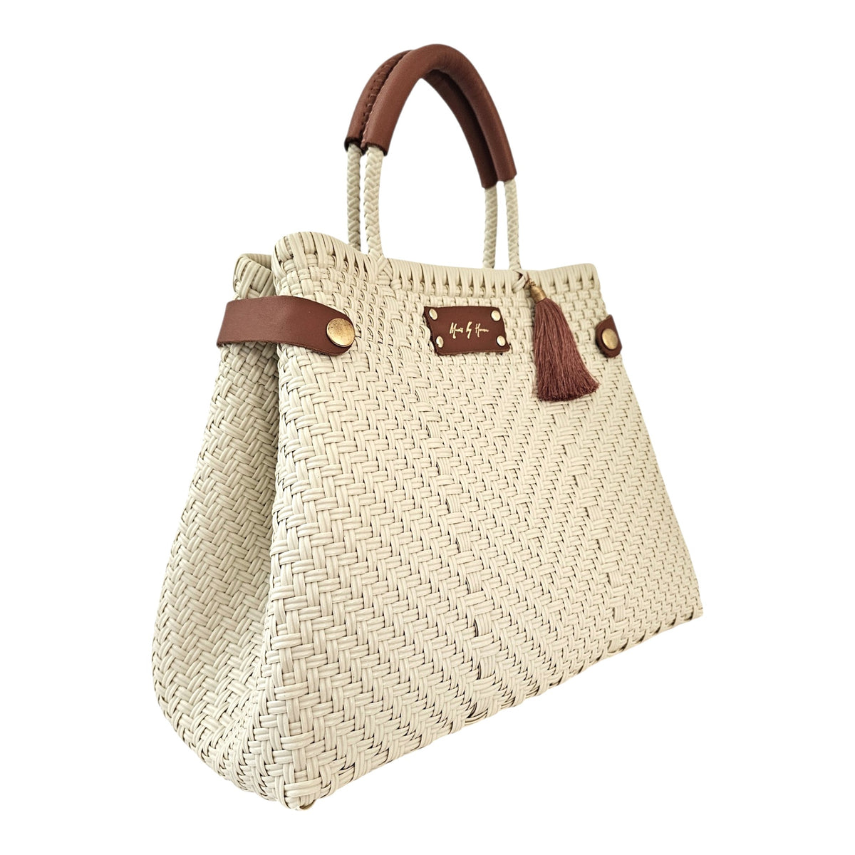 Less Pollution Convertible Handbag to Tote- Isola Ivory