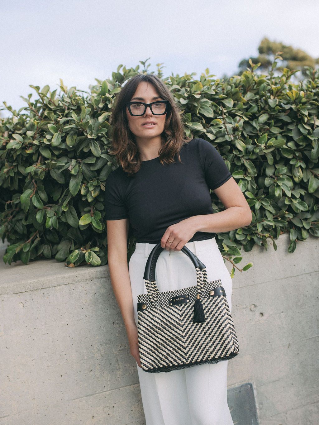 Mini Less Pollution Convertible Crossbody Bag - Ivory Black Luxe