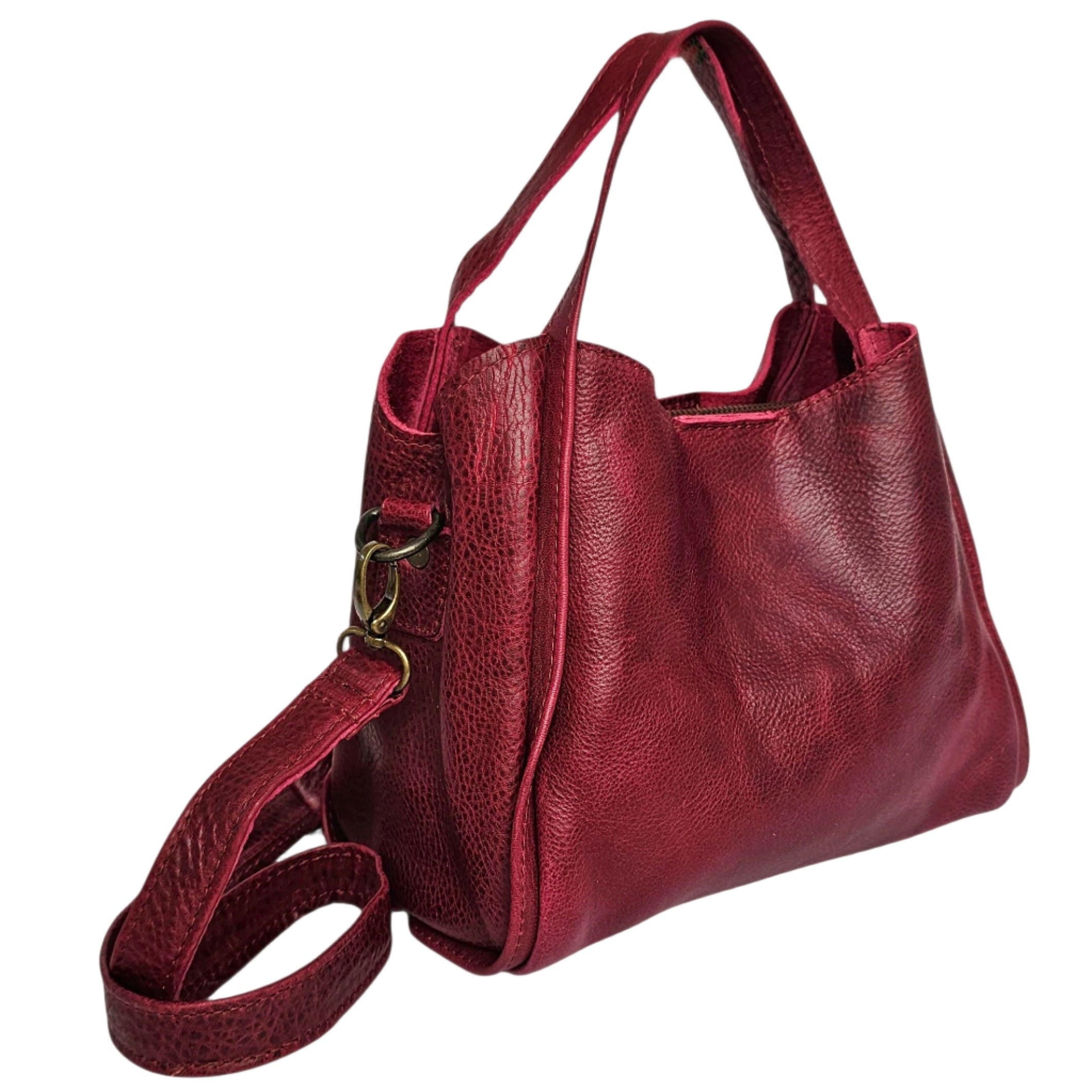 Aveline genuine leather crossbody bag with handles from MBH Leather