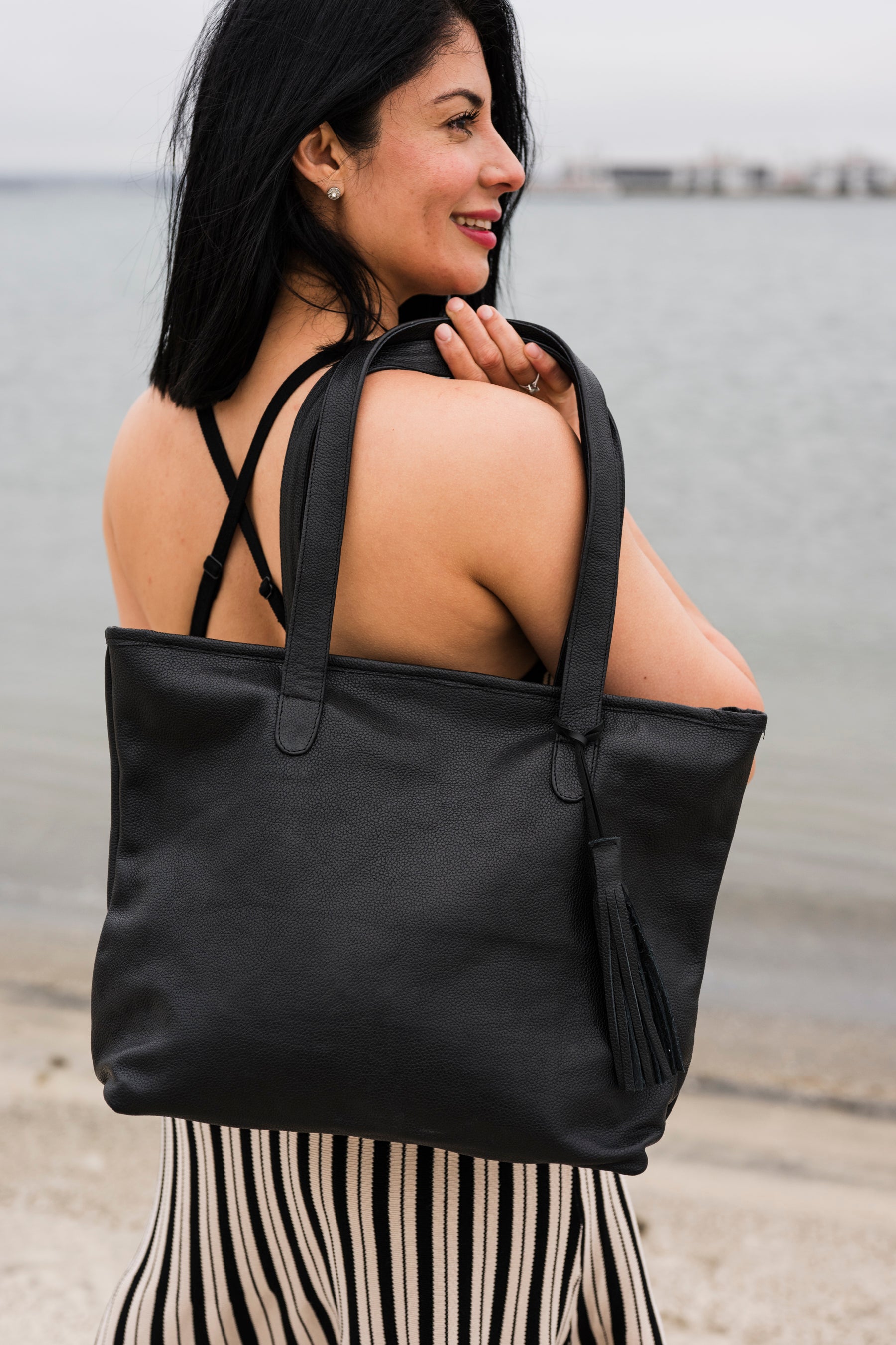 The Soft Luxe Tote - Black