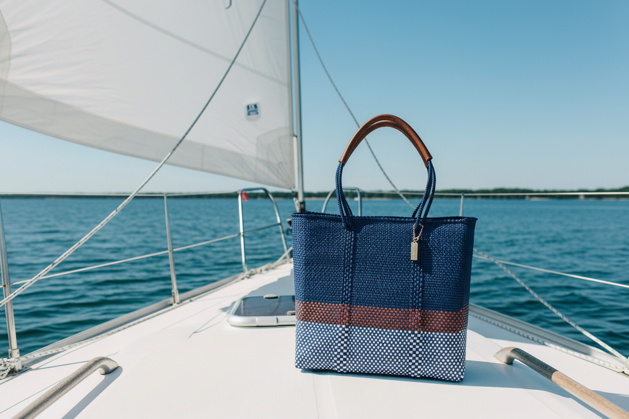 French Riviera Azure Tote - Sailboat Deck Lifestyle