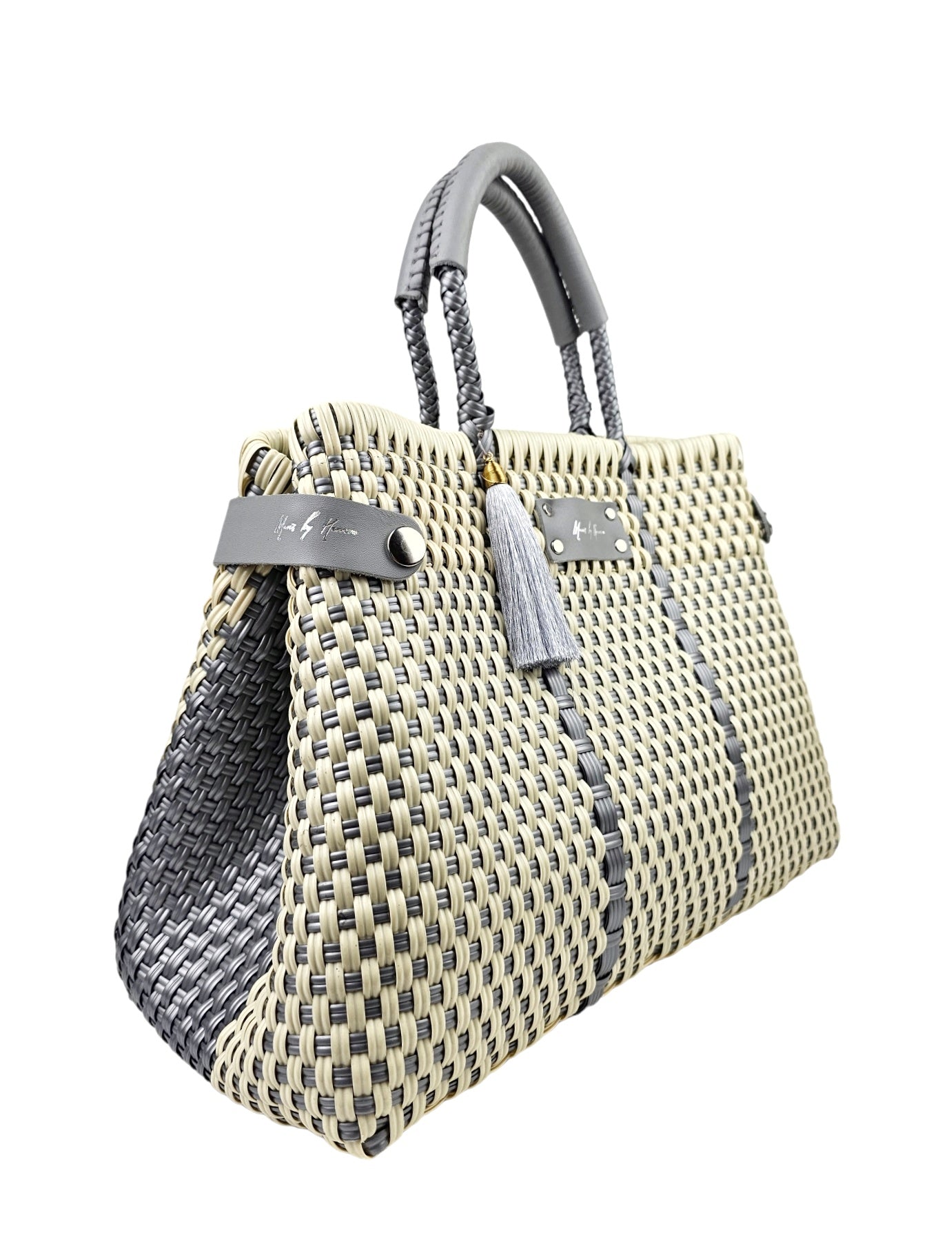 Less Pollution Convertible Handbag - Metallic Silver