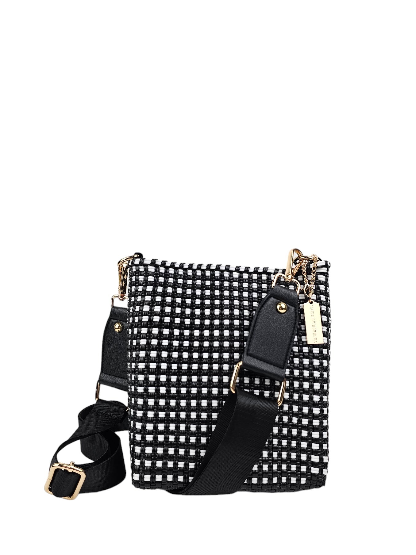 Milano Slim Crossbody Bag - Black White
