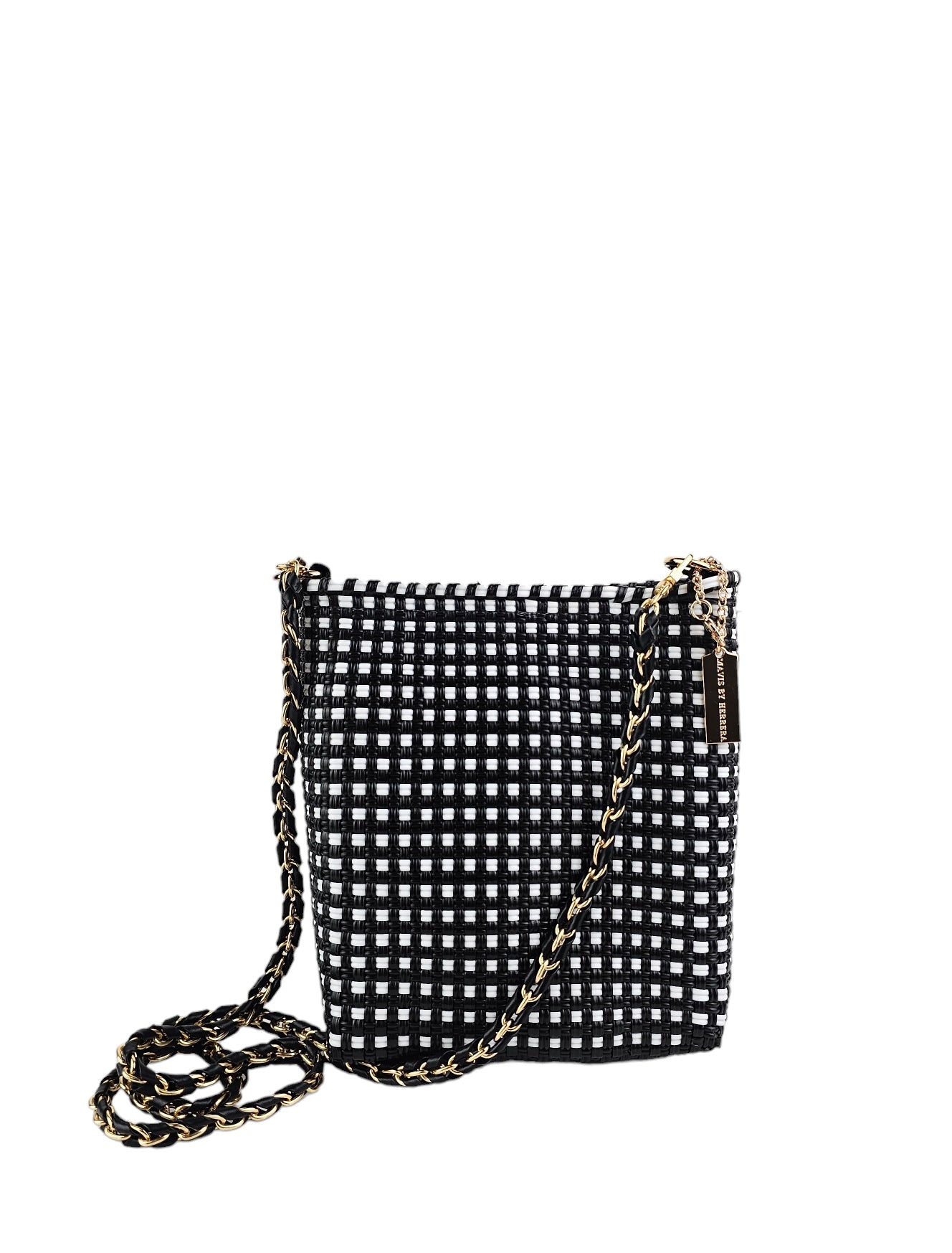 Milano Slim Crossbody Bag - Black White