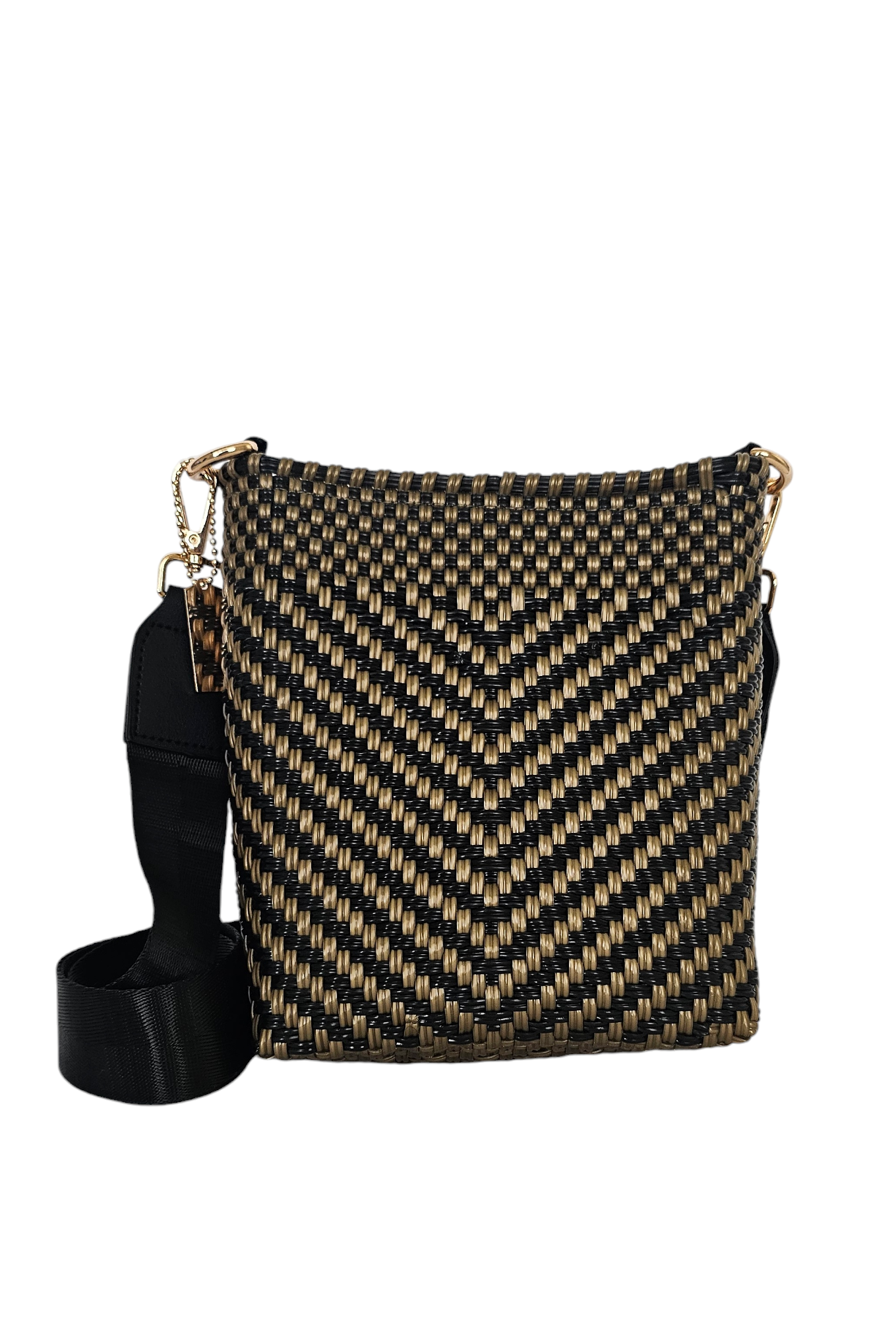 Milano Slim Crossbody Bag - Luxe Gold Black