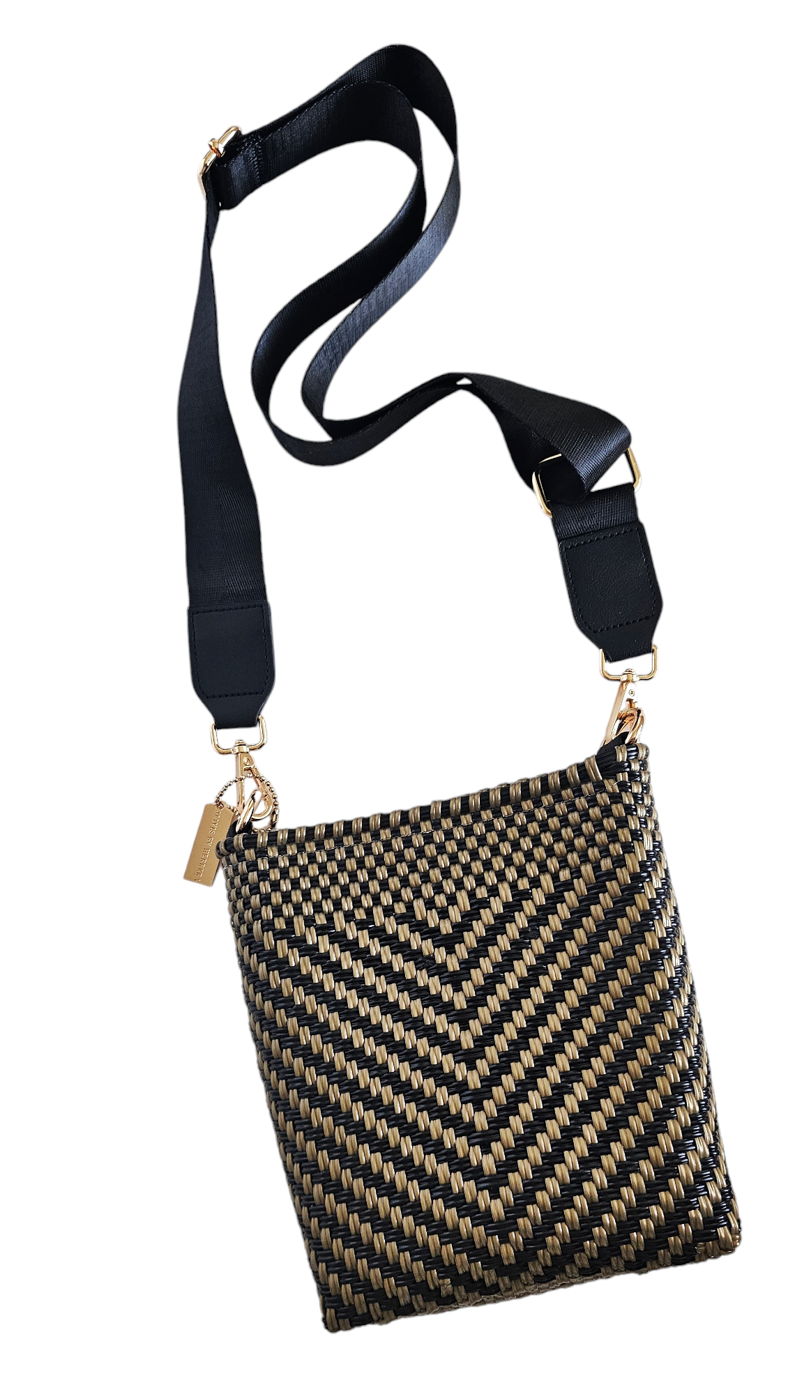 Milano Slim Crossbody Bag - Luxe Gold Black
