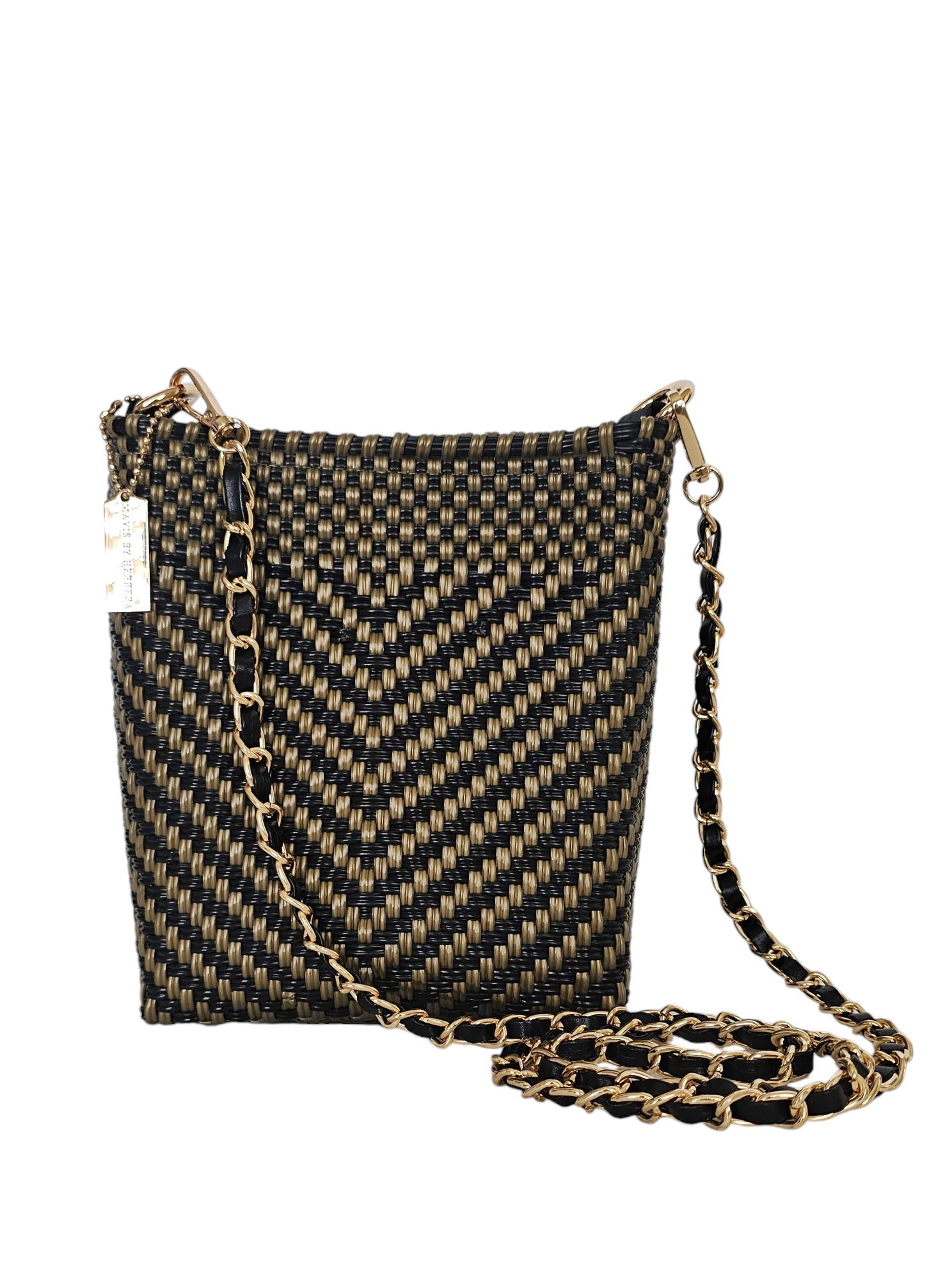Milano Slim Crossbody Bag - Luxe Gold Black