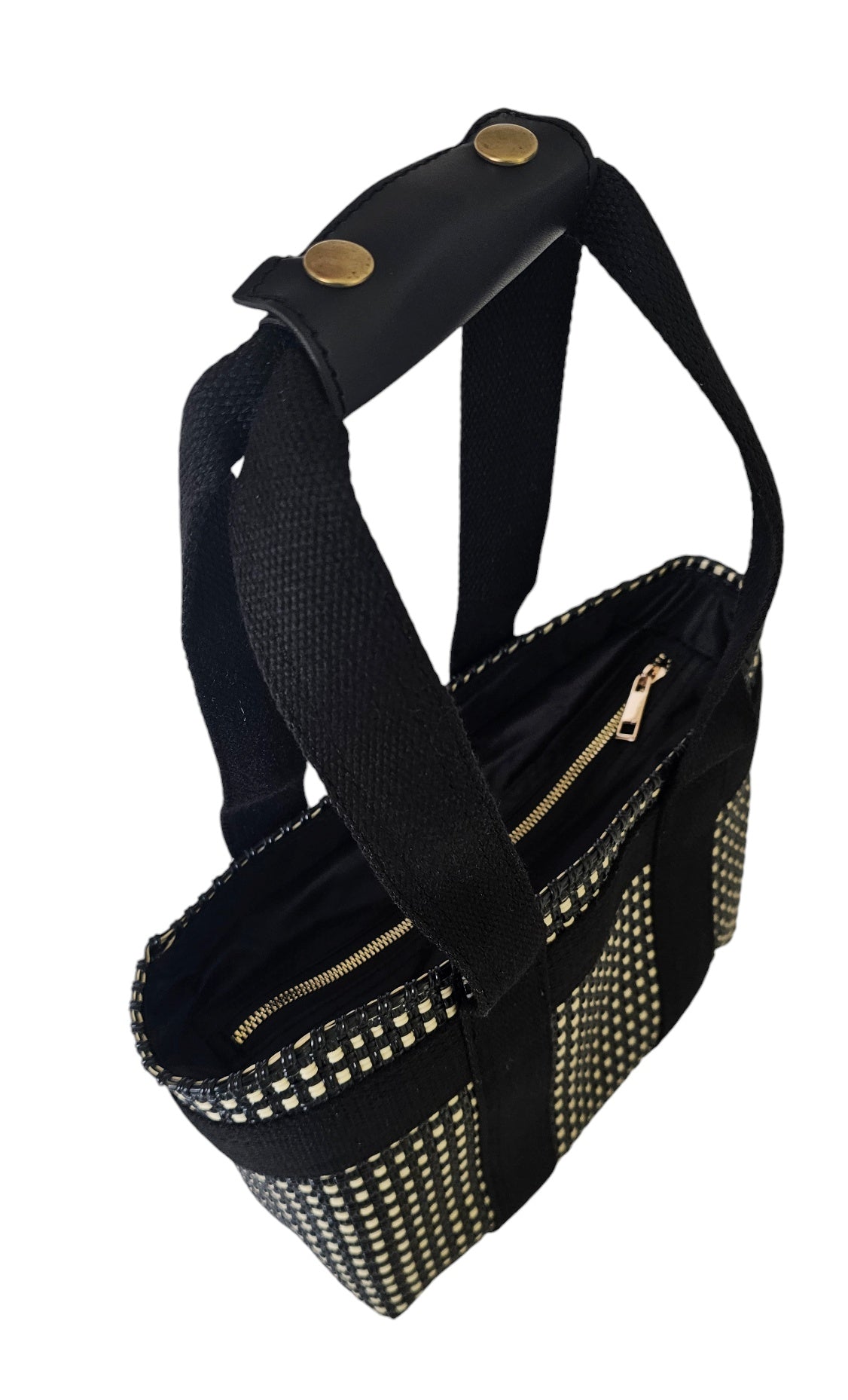 Chic Mini Tote Bag - Ivory Black
