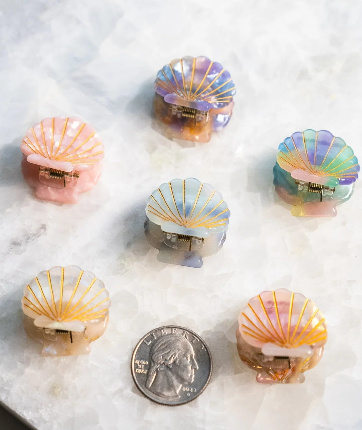 Mini Seashell Small Hair Claw Clip