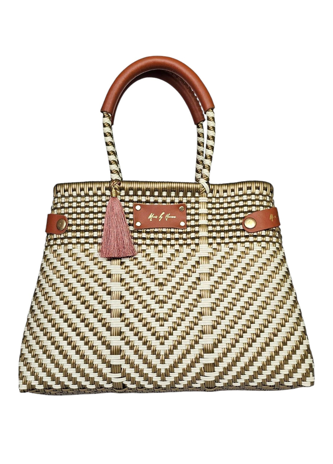 best-selling handbag for women ivory gold