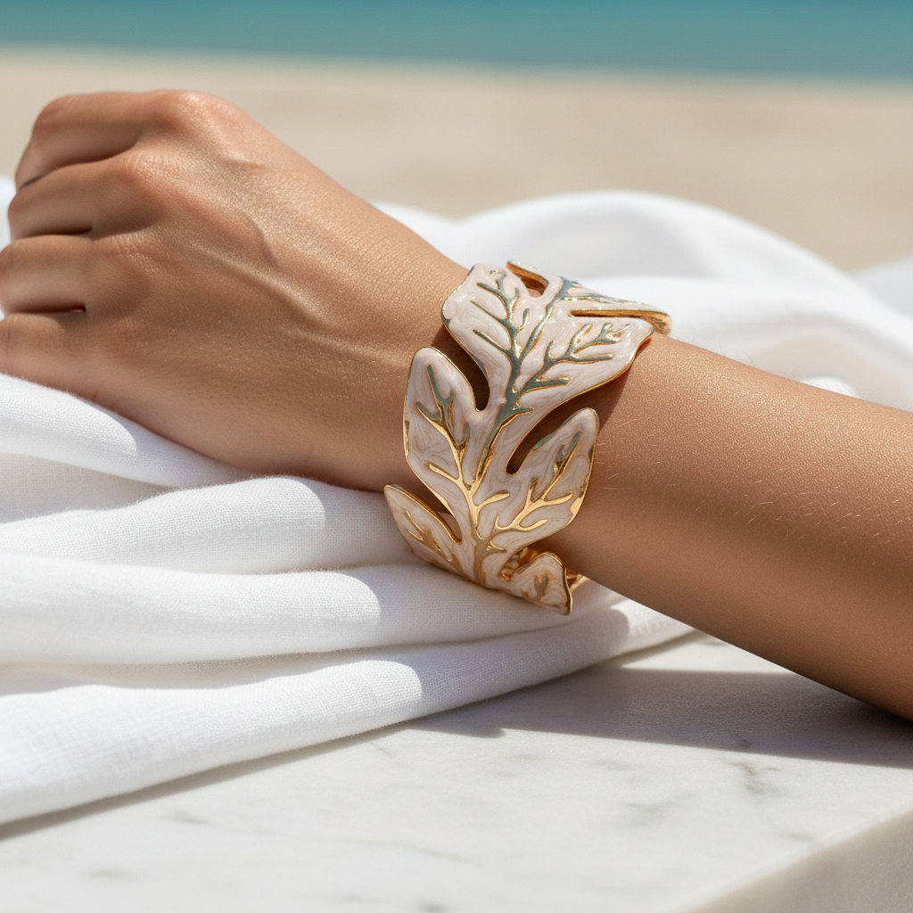 Coral Cuff Bracelet Lifestyle