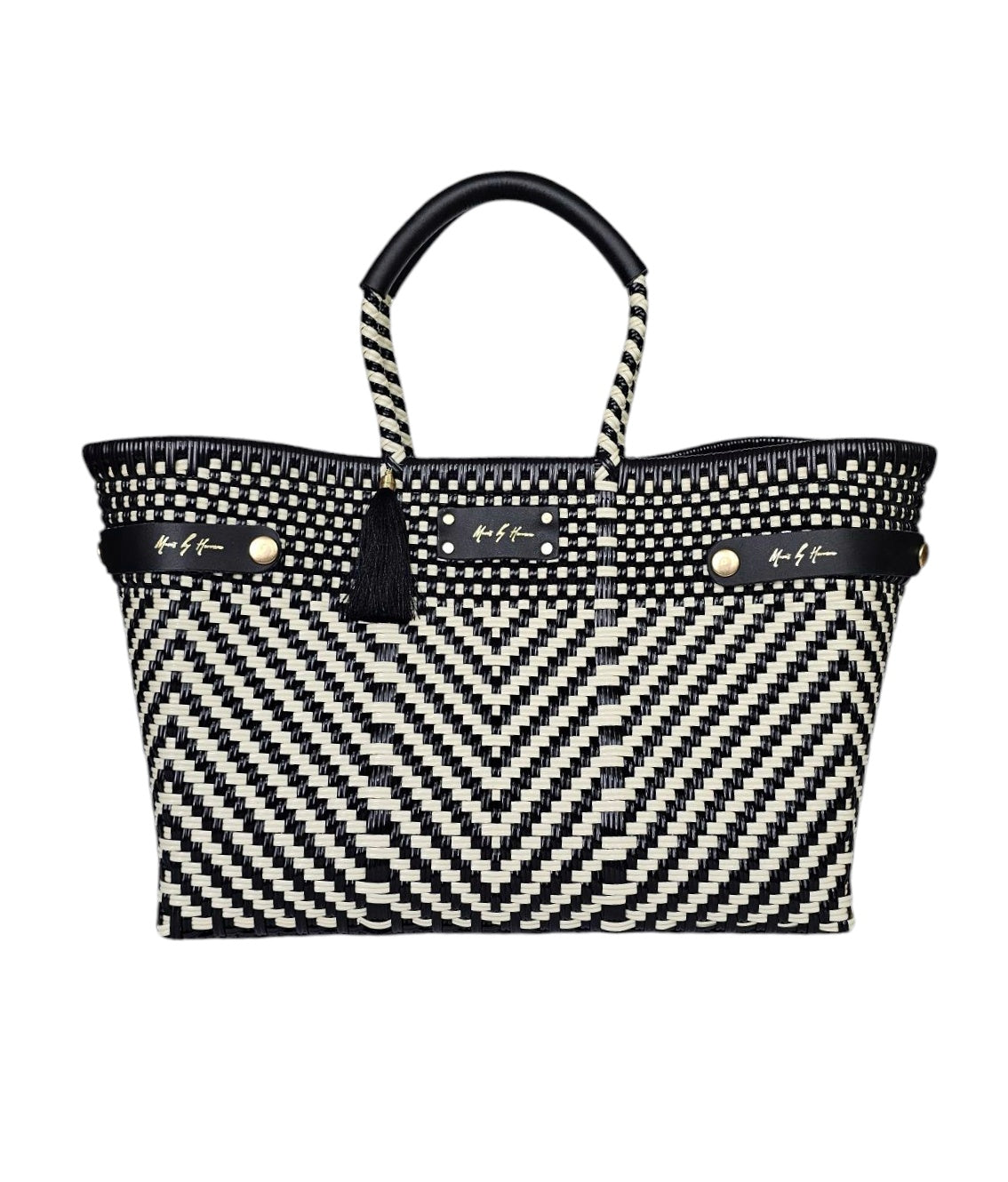 eco friendly tote bag for women in black ivory
