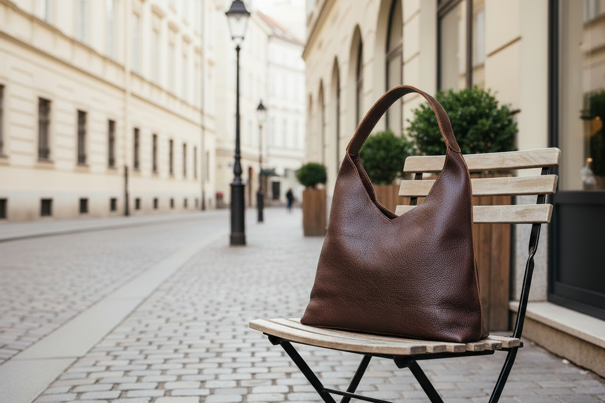 Leather Hobo Bag – Clean Background