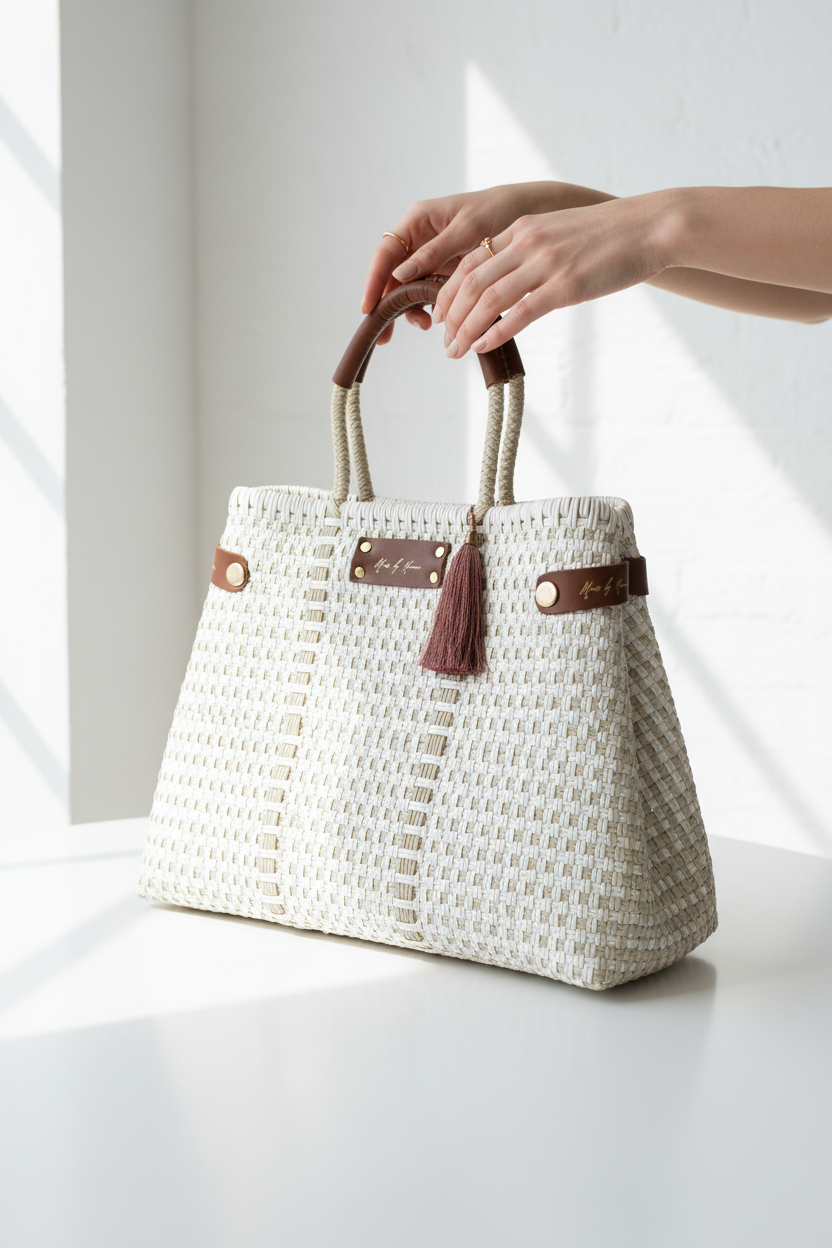 Less Pollution Convertible Handbag – Capri Ivory Lifestyle