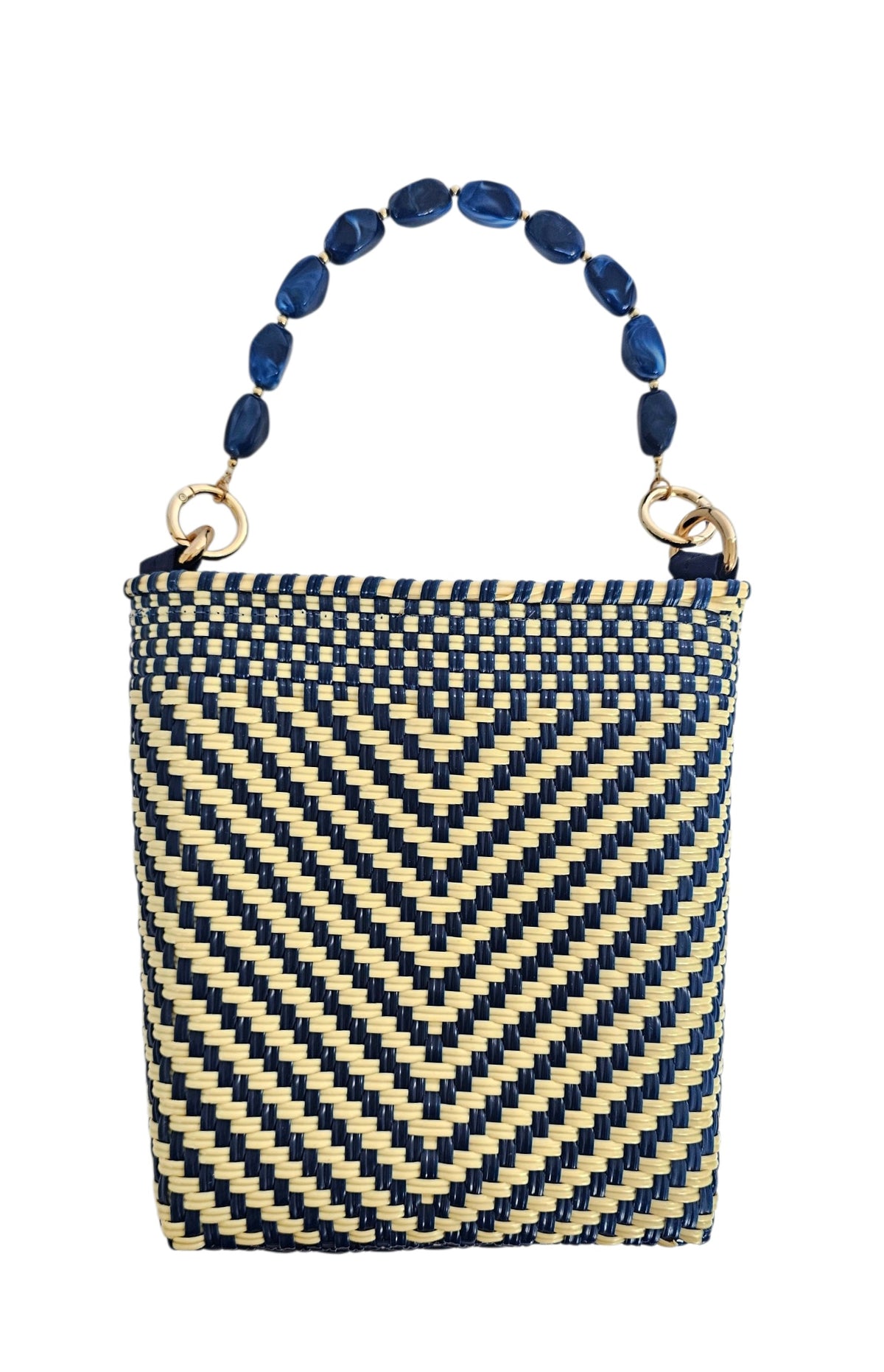 Milano Crossbody Bag – Azure — handwoven recycled-plastic crossbody bag by Mavis by Herrera