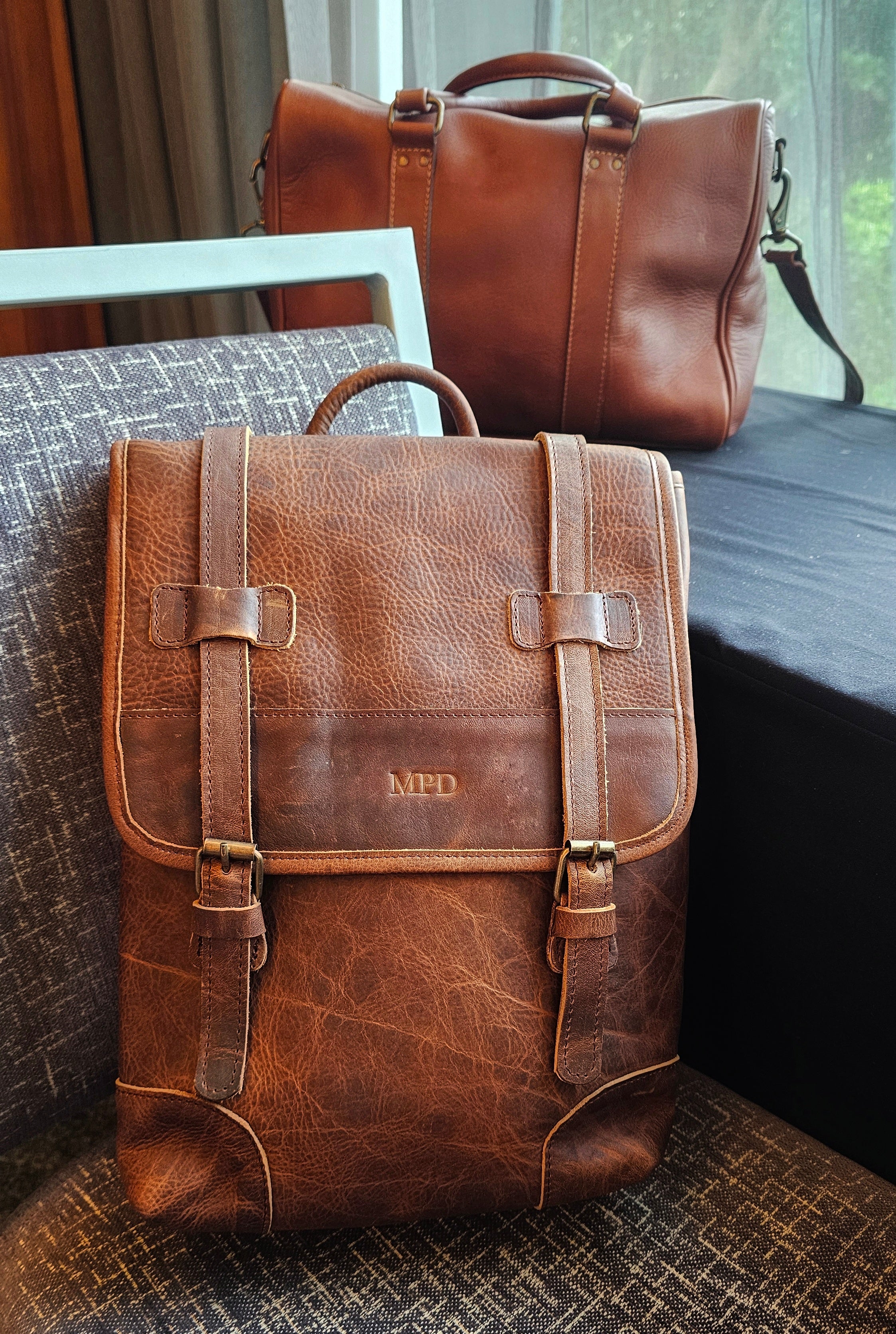The Ferrano Leather Backpack - Brown