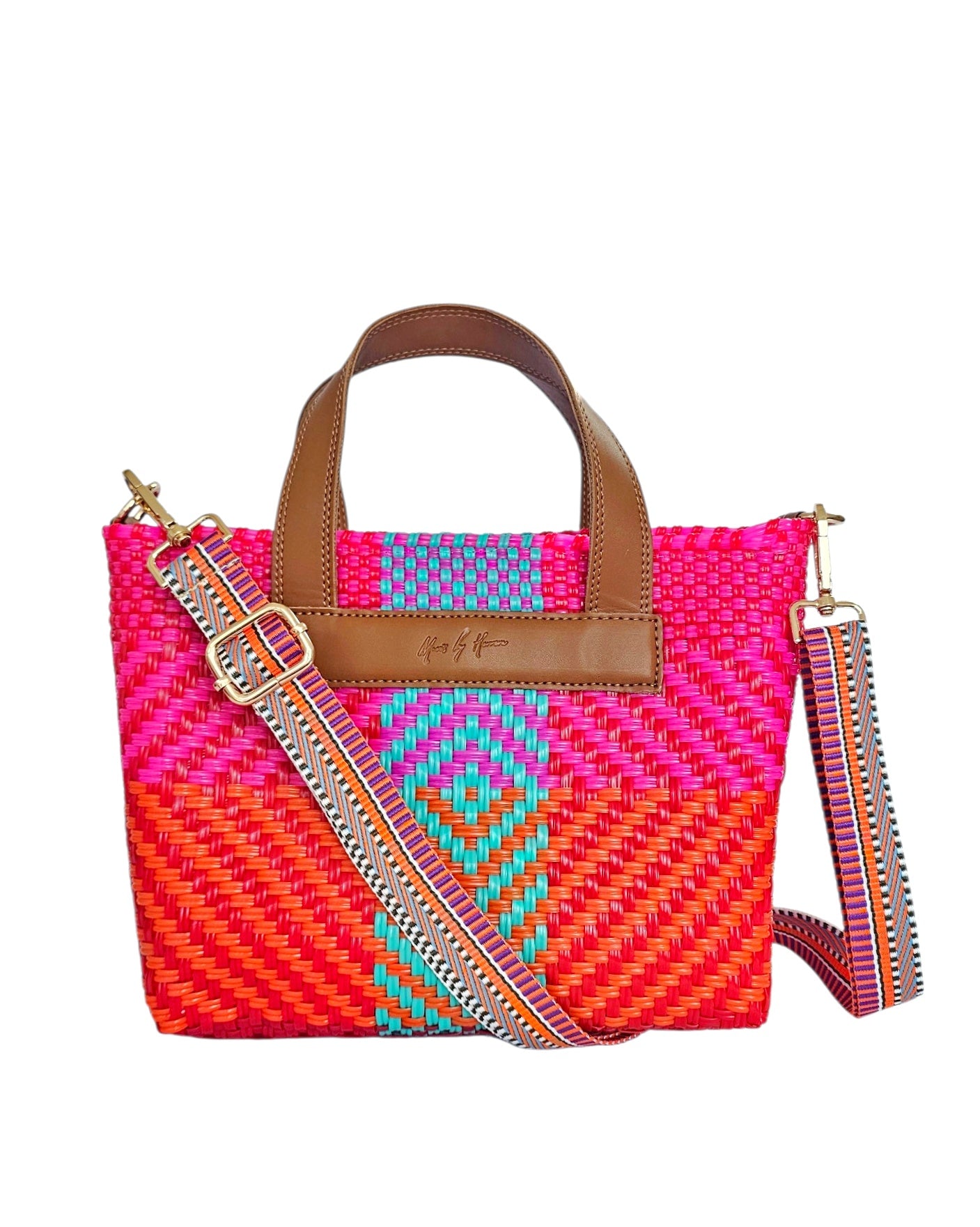 The Riviera Crossbody Tote - Baja Bright