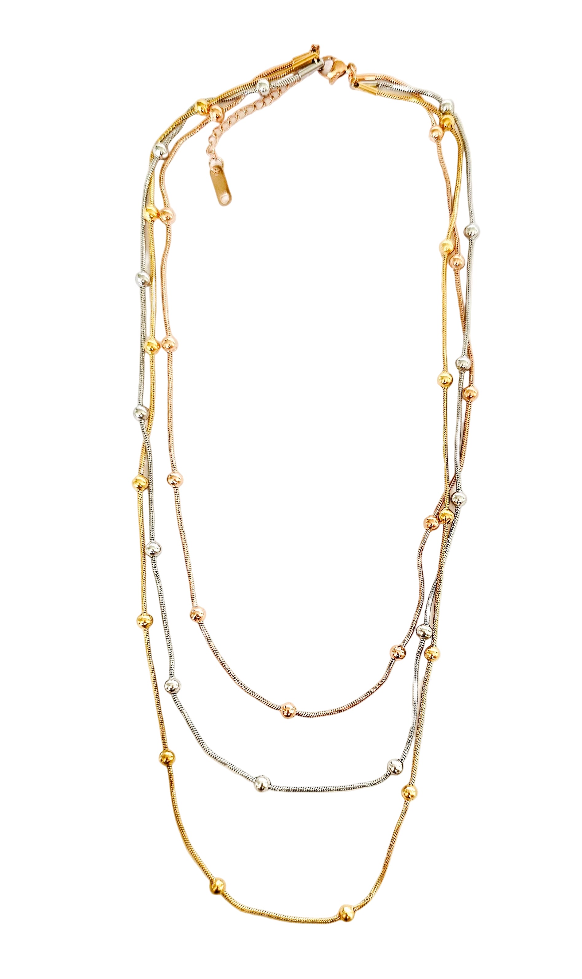 Golden Layers Necklace - Multi Color