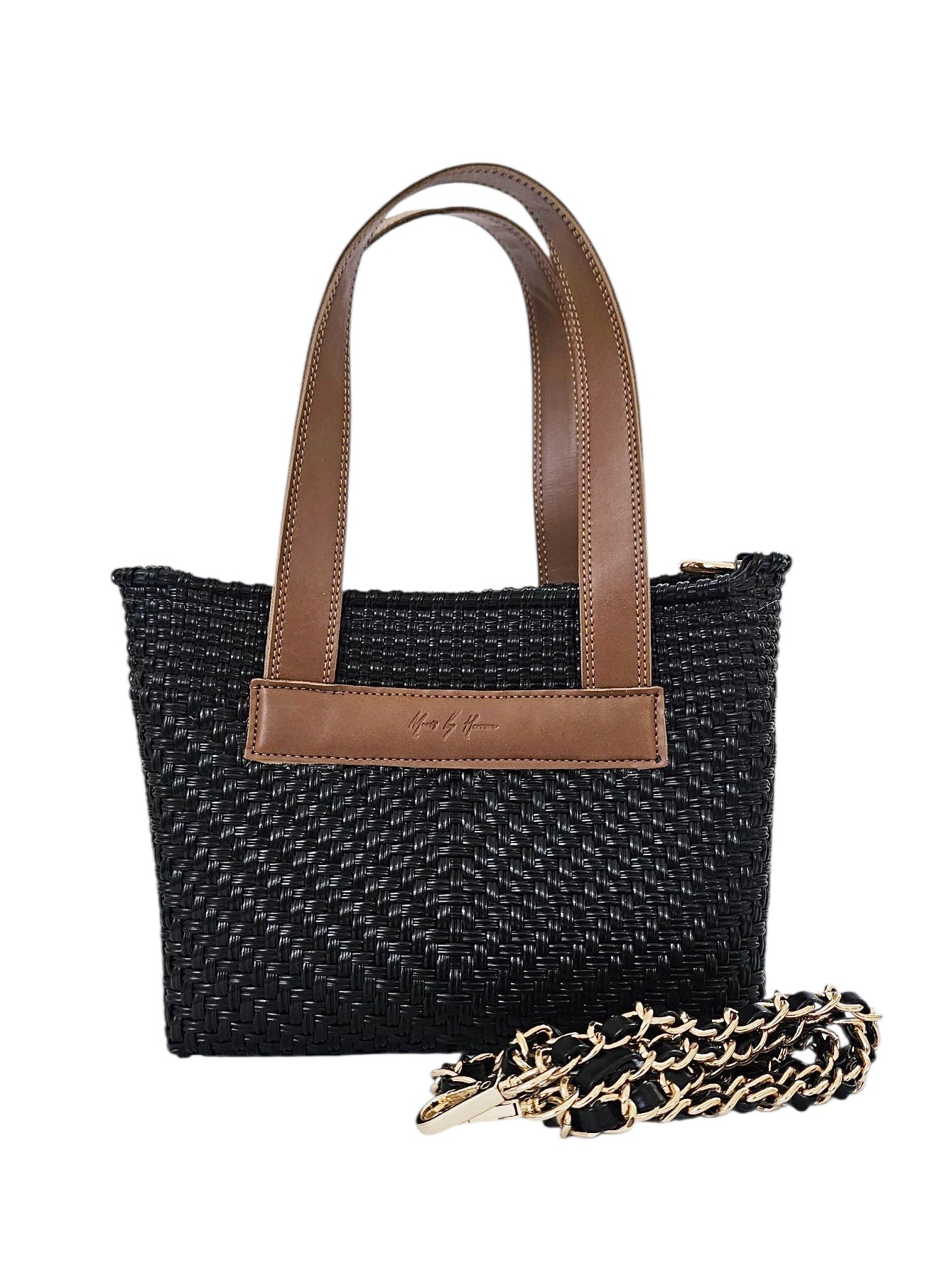 The Riviera Crossbody Tote - Black Pearl