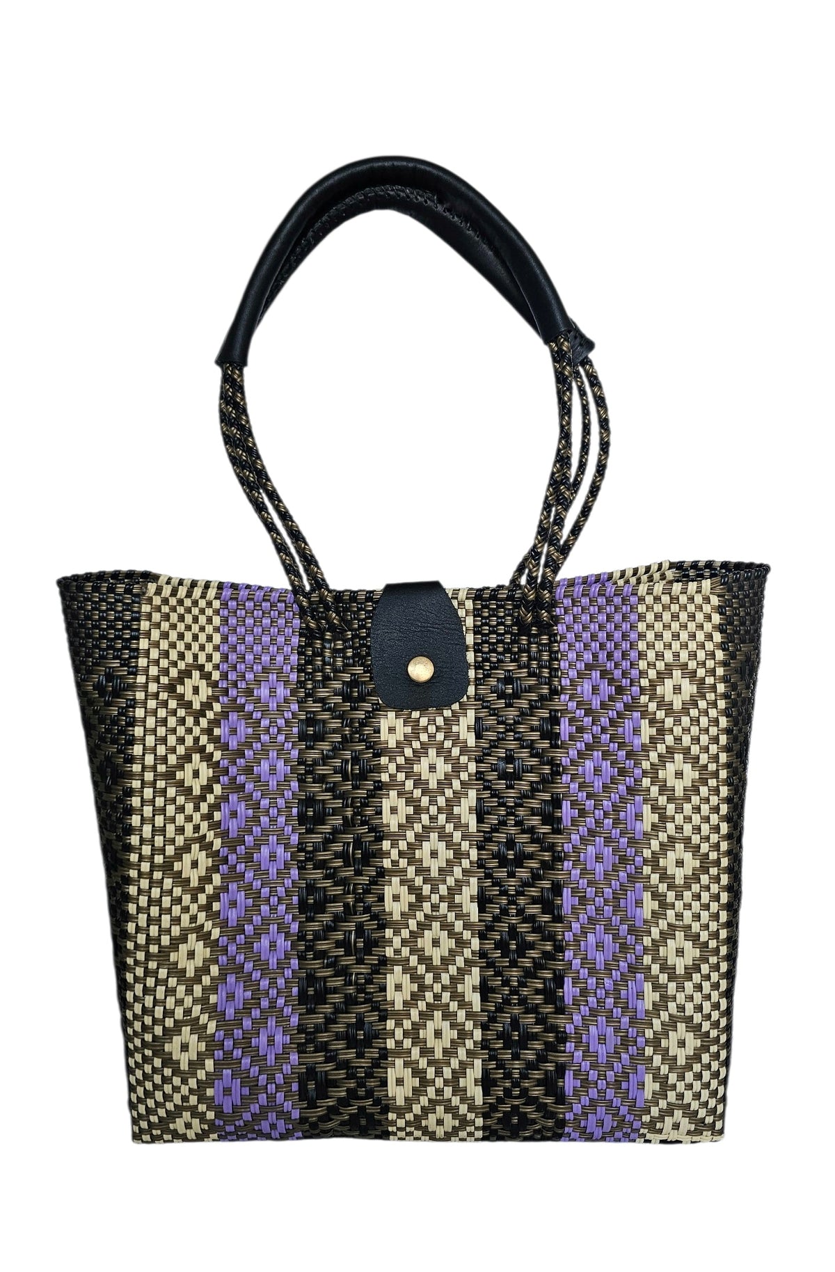 The Lavanda Tote Bag — handwoven recycled-plastic resort tote by Mavis by Herrera