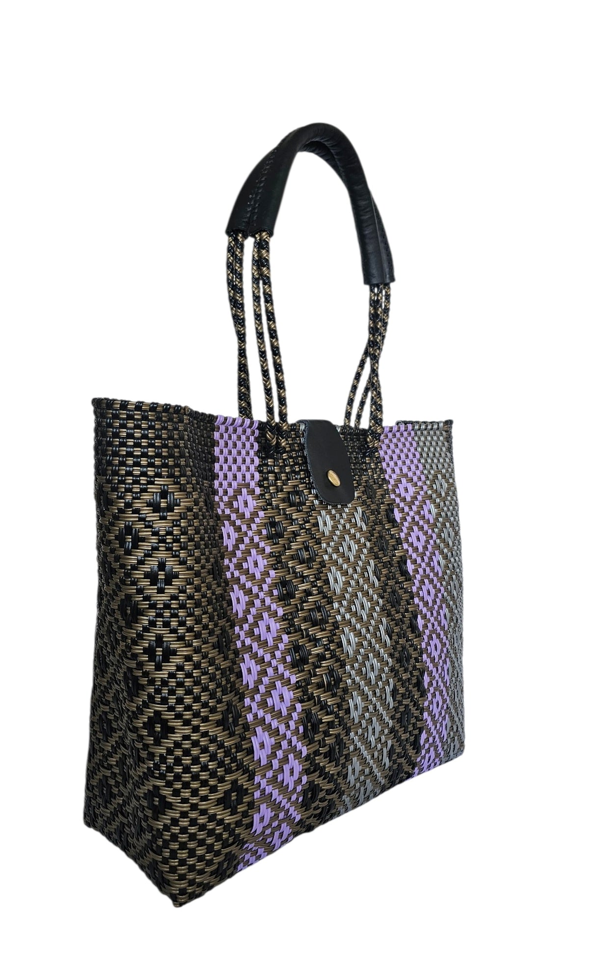 The Lavanda Tote Bag — handwoven recycled-plastic resort tote by Mavis by Herrera