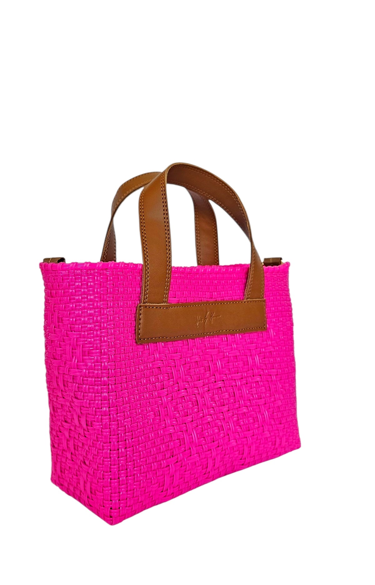 The Riviera Crossbody Tote – Baja — handwoven recycled-plastic convertible crossbody tote by Mavis by Herrera