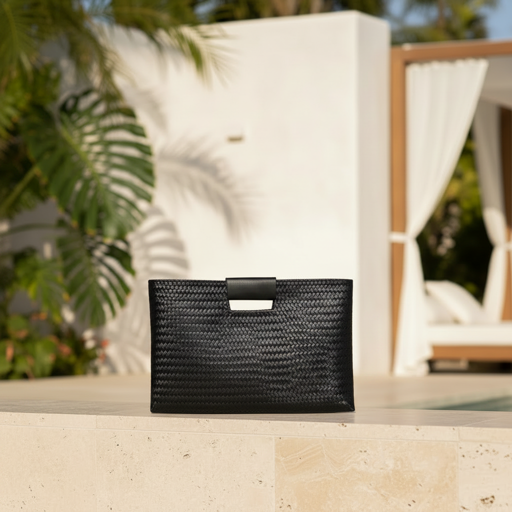 Tulum Clutch Bag - Luxury Black Elevated Resort