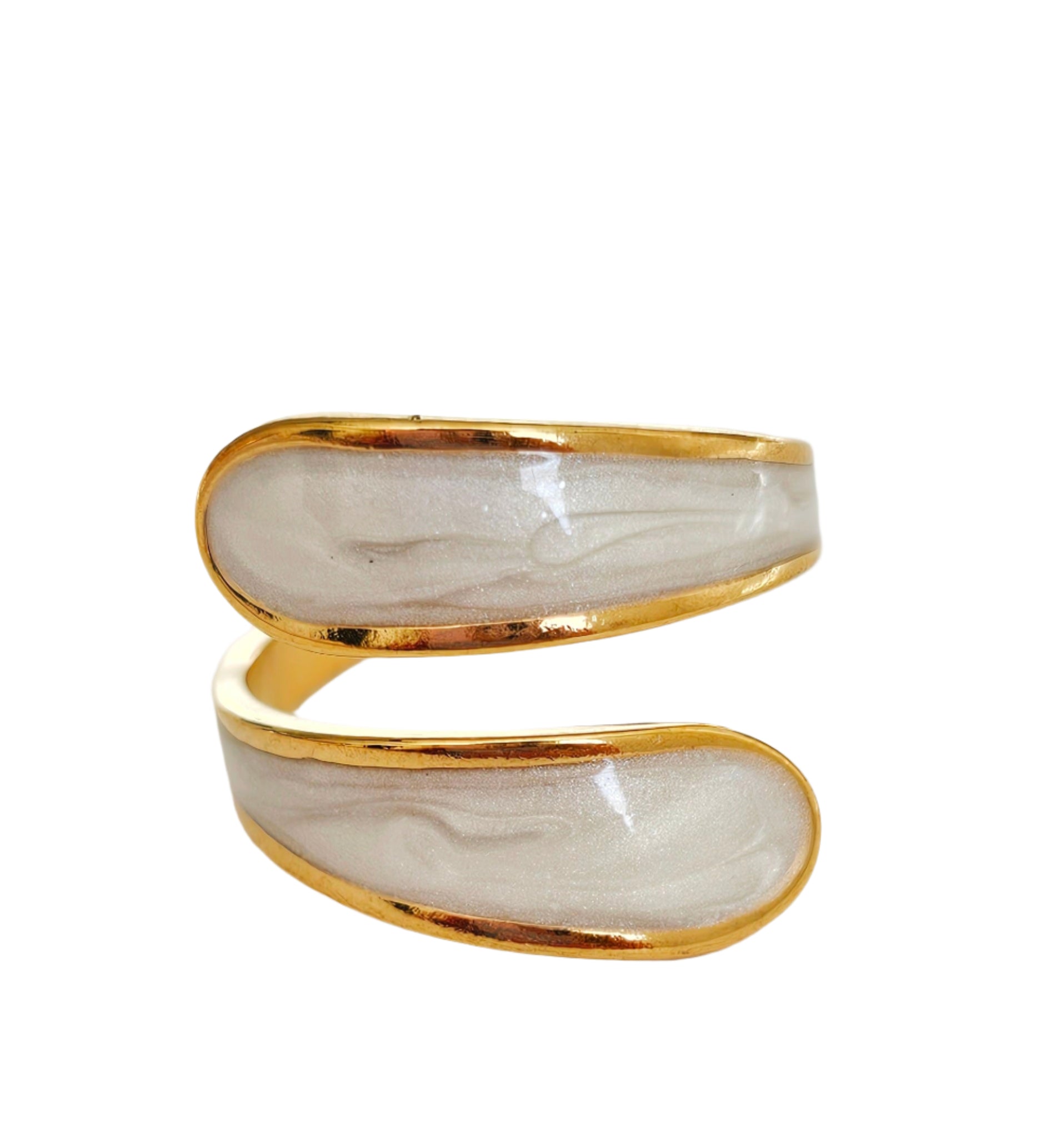 white gold ring 18k gold plated steel