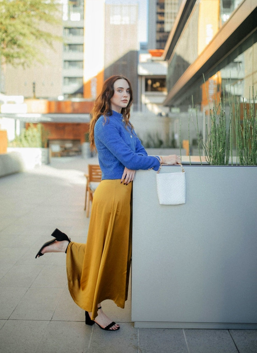 Milano Slim Crossbody Bag - White Pearl