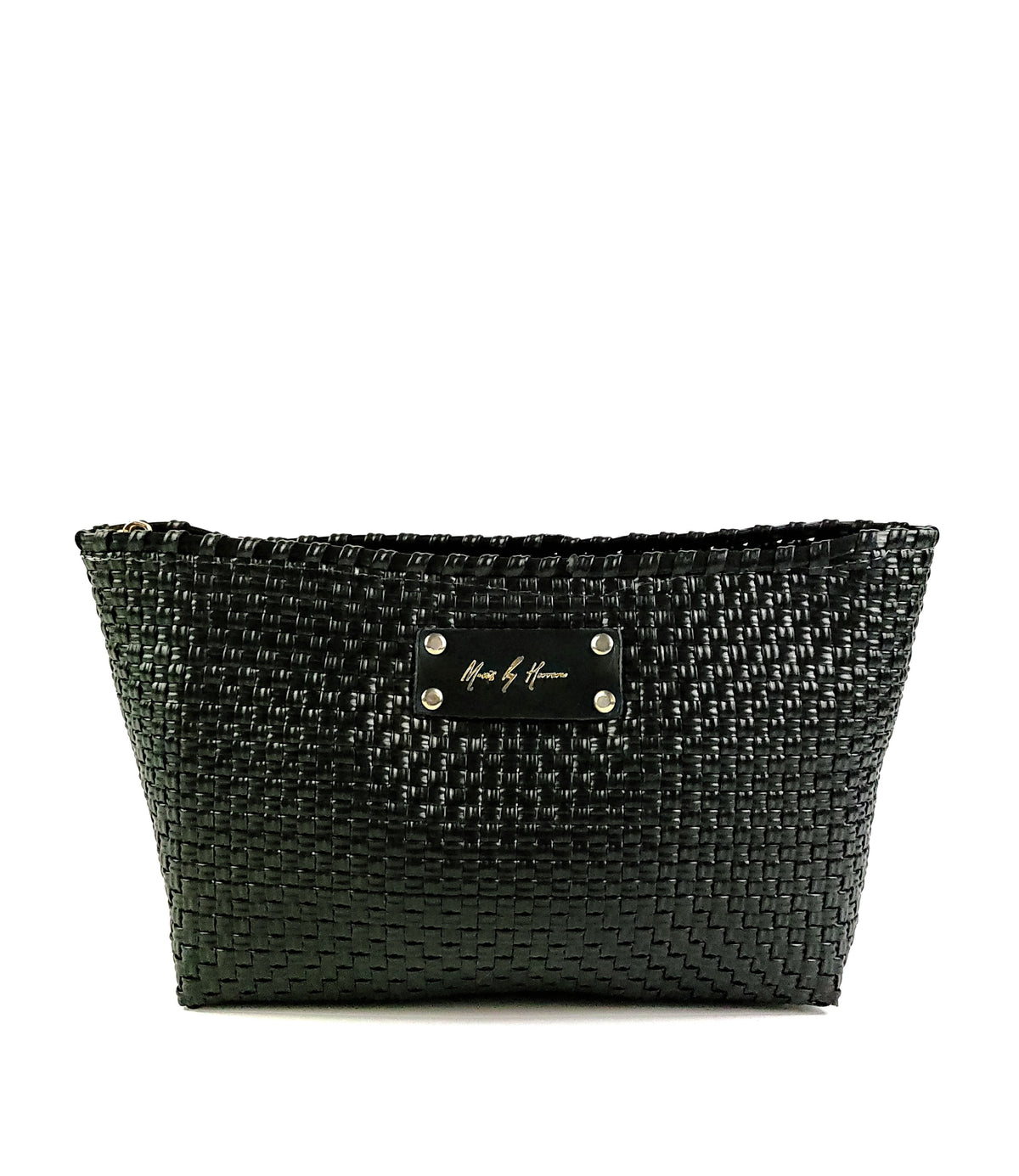 Bella Clutch Purse – Luxury Black — handwoven recycled-plastic clutch purse by Mavis by Herrera