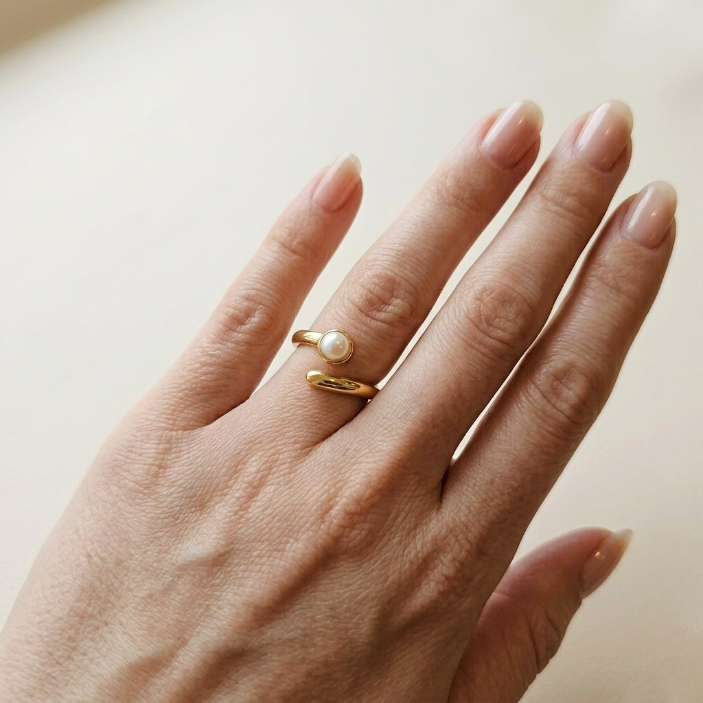 The Pearl Adjustable Ring