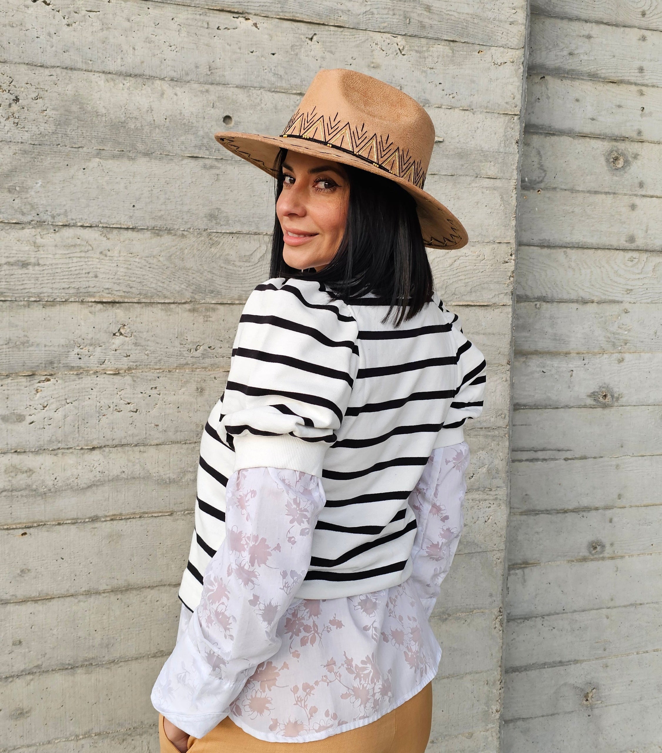 Boho Fedora Suede Hat - Camel
