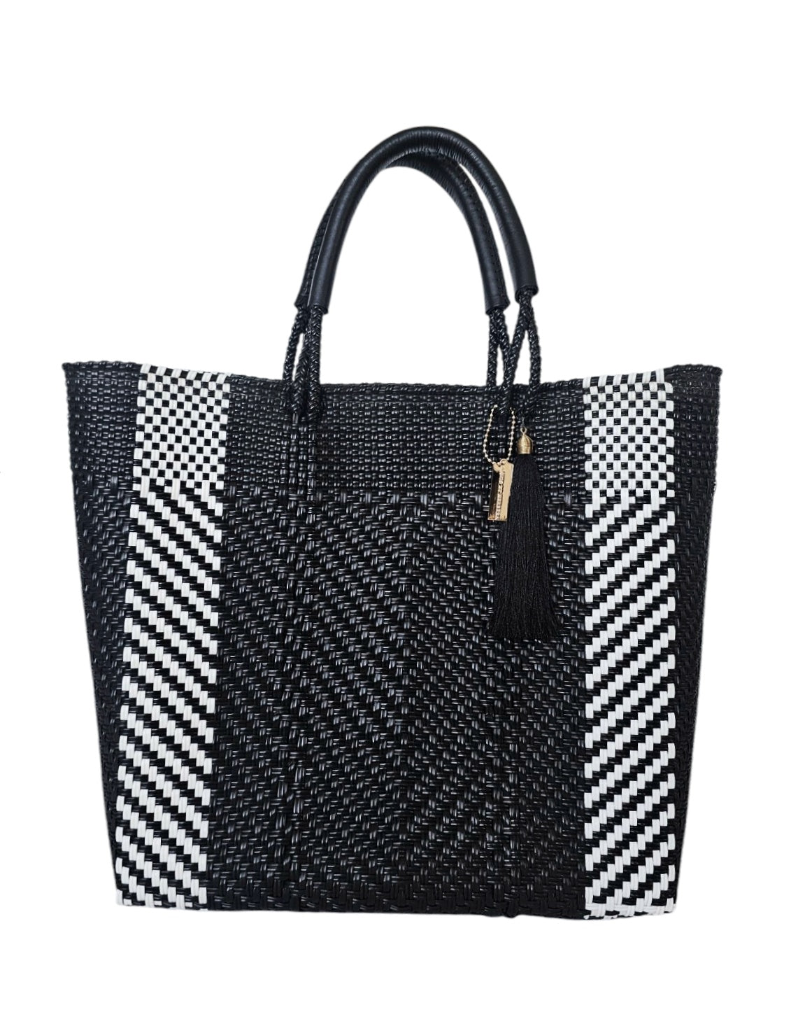 Hannah Resort Tote Bag - Black White