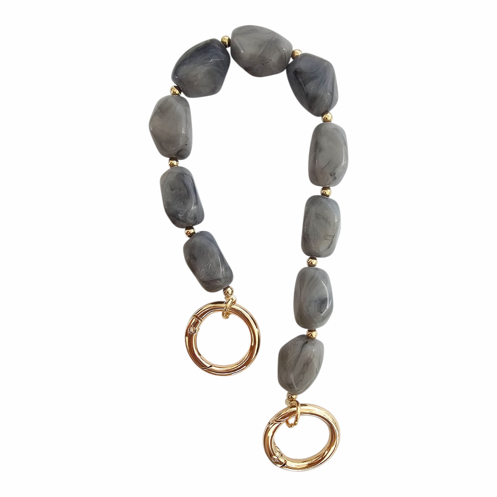 Marbled Acrylic Chain Strap - Slate