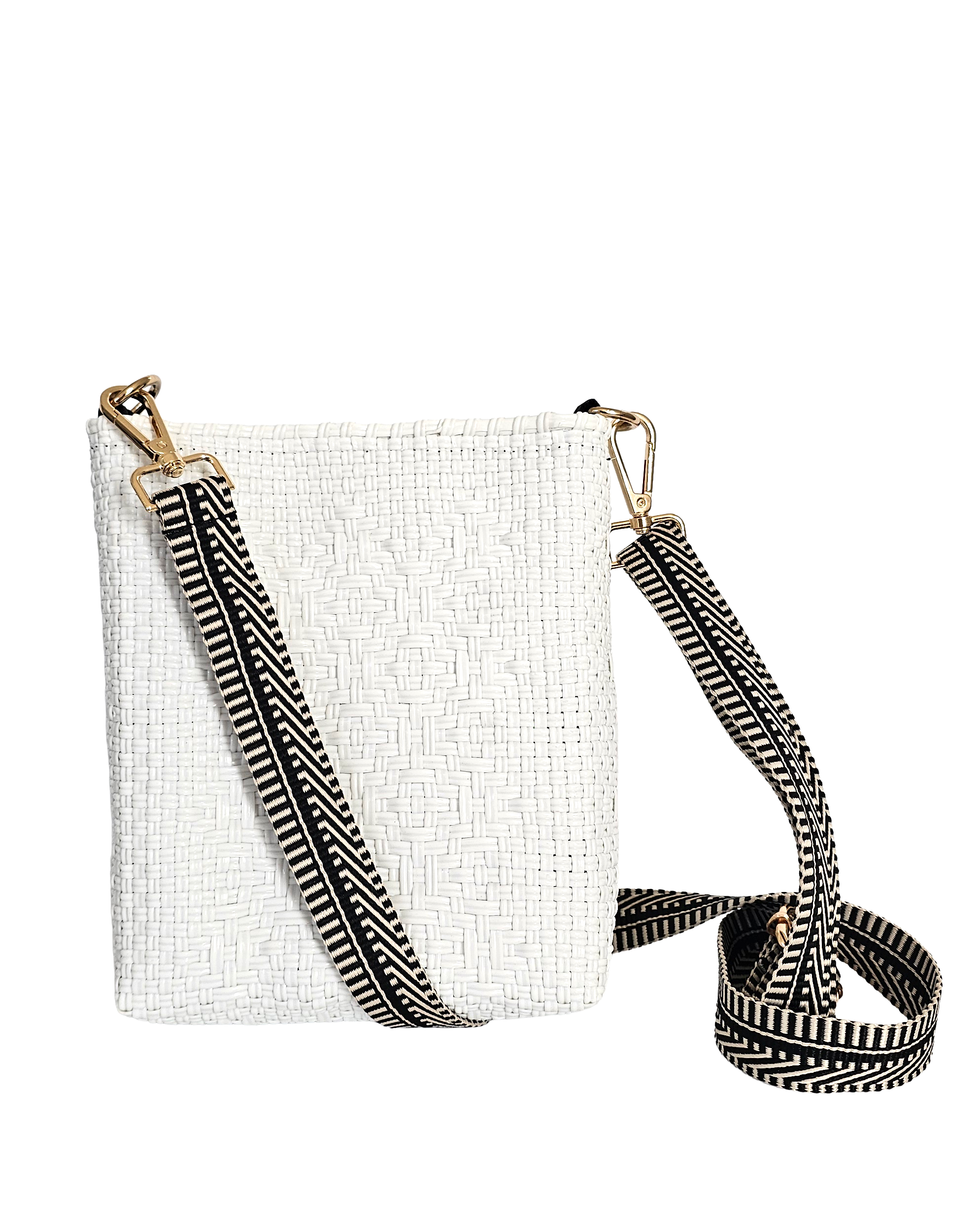 Milano Crossbody Bag - White Black