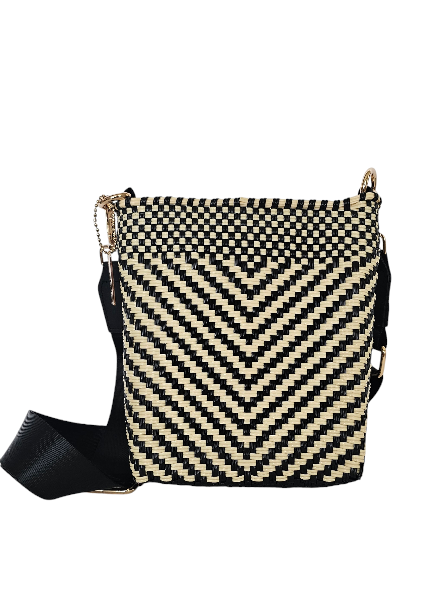 Mini crossbody bag in black ivory