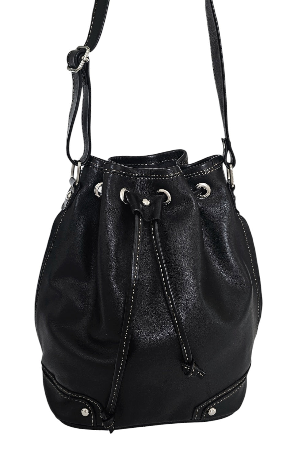 The Mare Bucket Crossbody Bag - Black