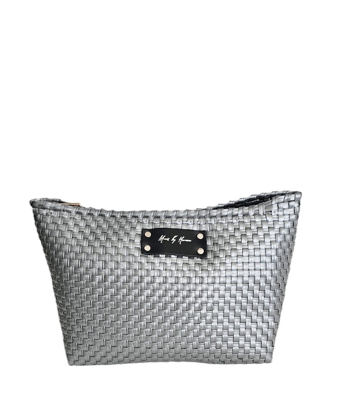 Bella Clutch Purse – Silver Black — handwoven clutch purse by Mavis by Herrera