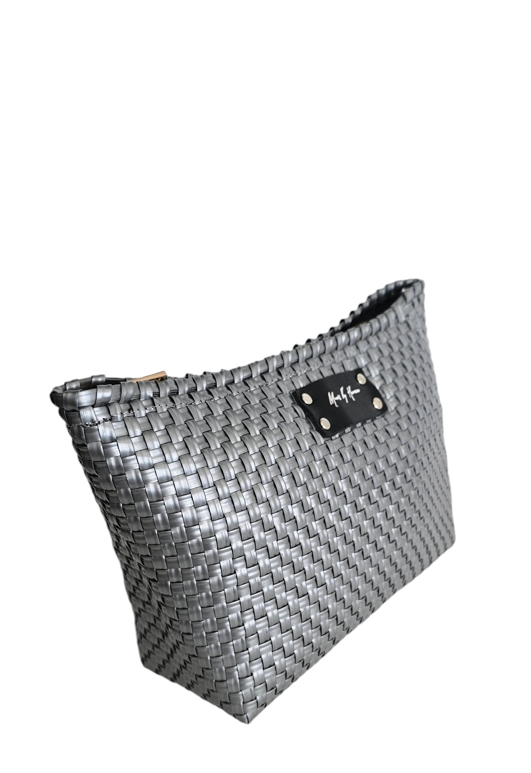 Bella Clutch Purse – Silver Black — handwoven clutch purse by Mavis by Herrera