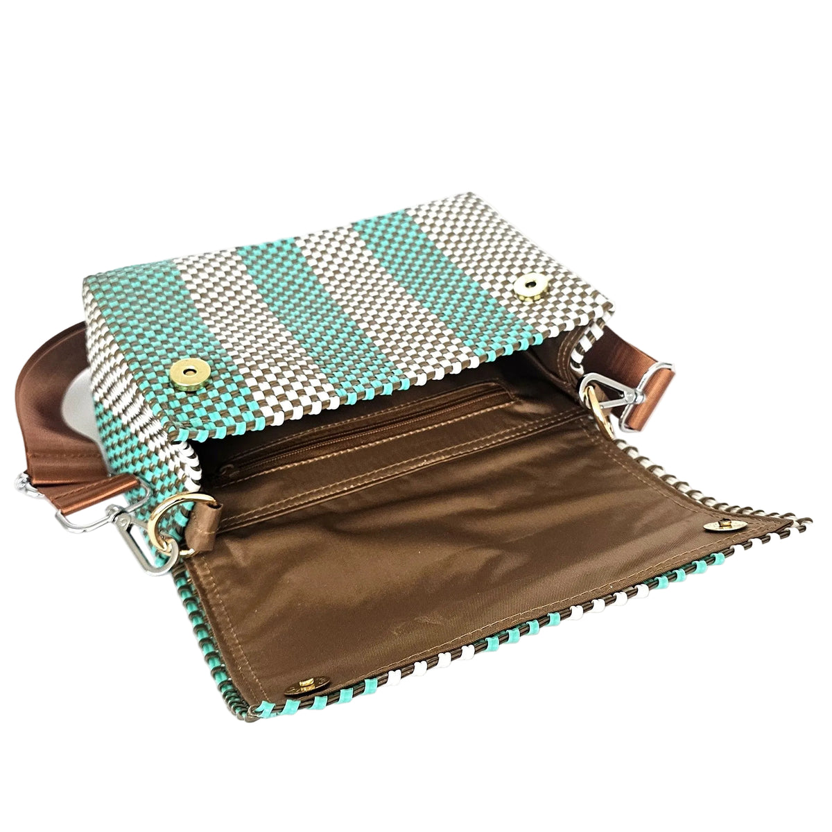 Mavis by Herrera Crossbody Bag – Aruba — handwoven recycled-plastic crossbody bag by Mavis by Herrera