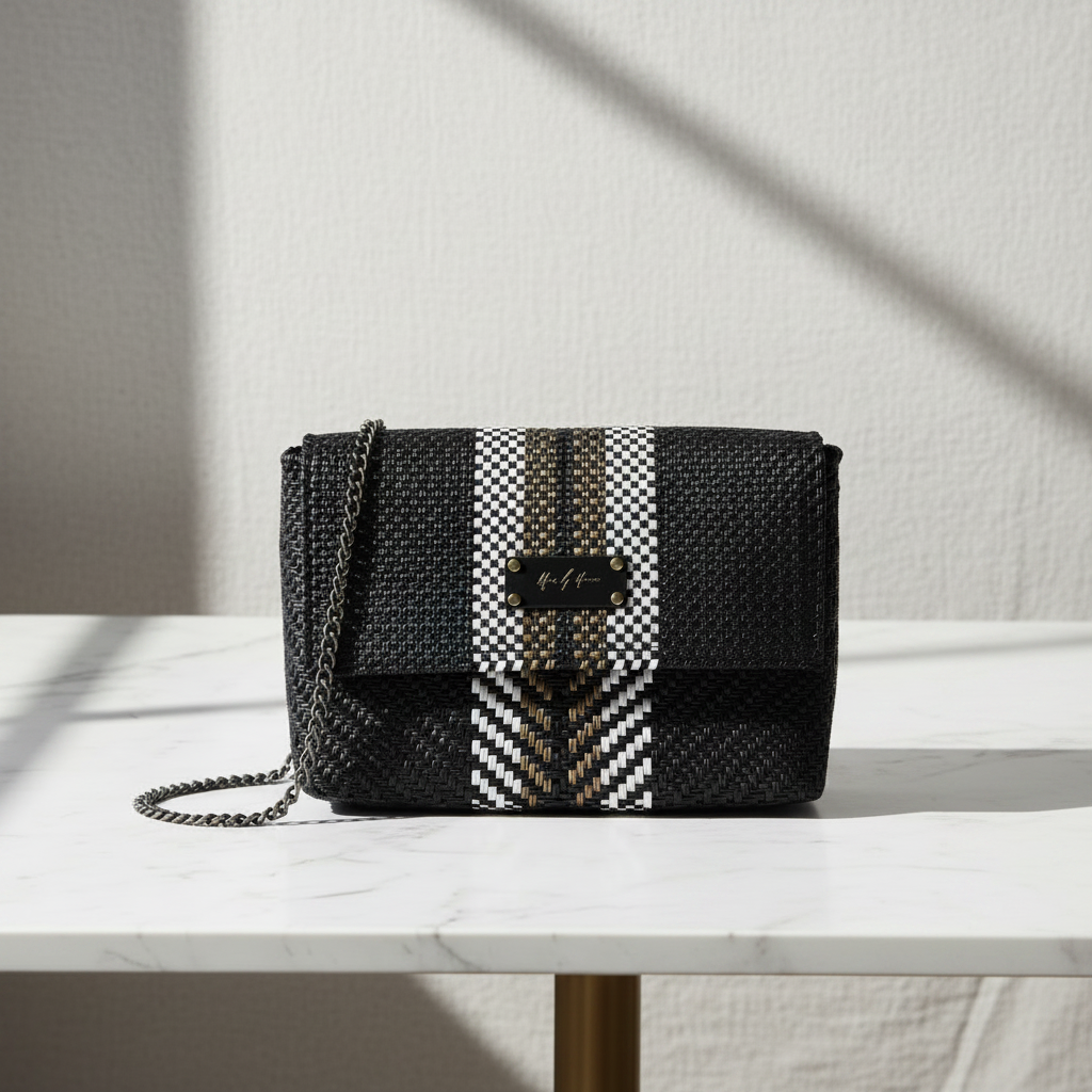 Mavis by Herrera Crossbody Bag - Black White No Props