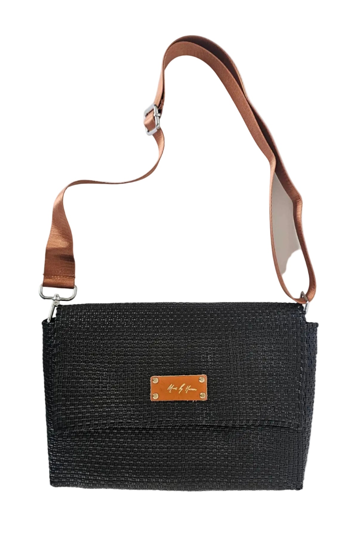 Mavis by Herrera Crossbody Bag — handwoven recycled-plastic crossbody bag by Mavis by Herrera