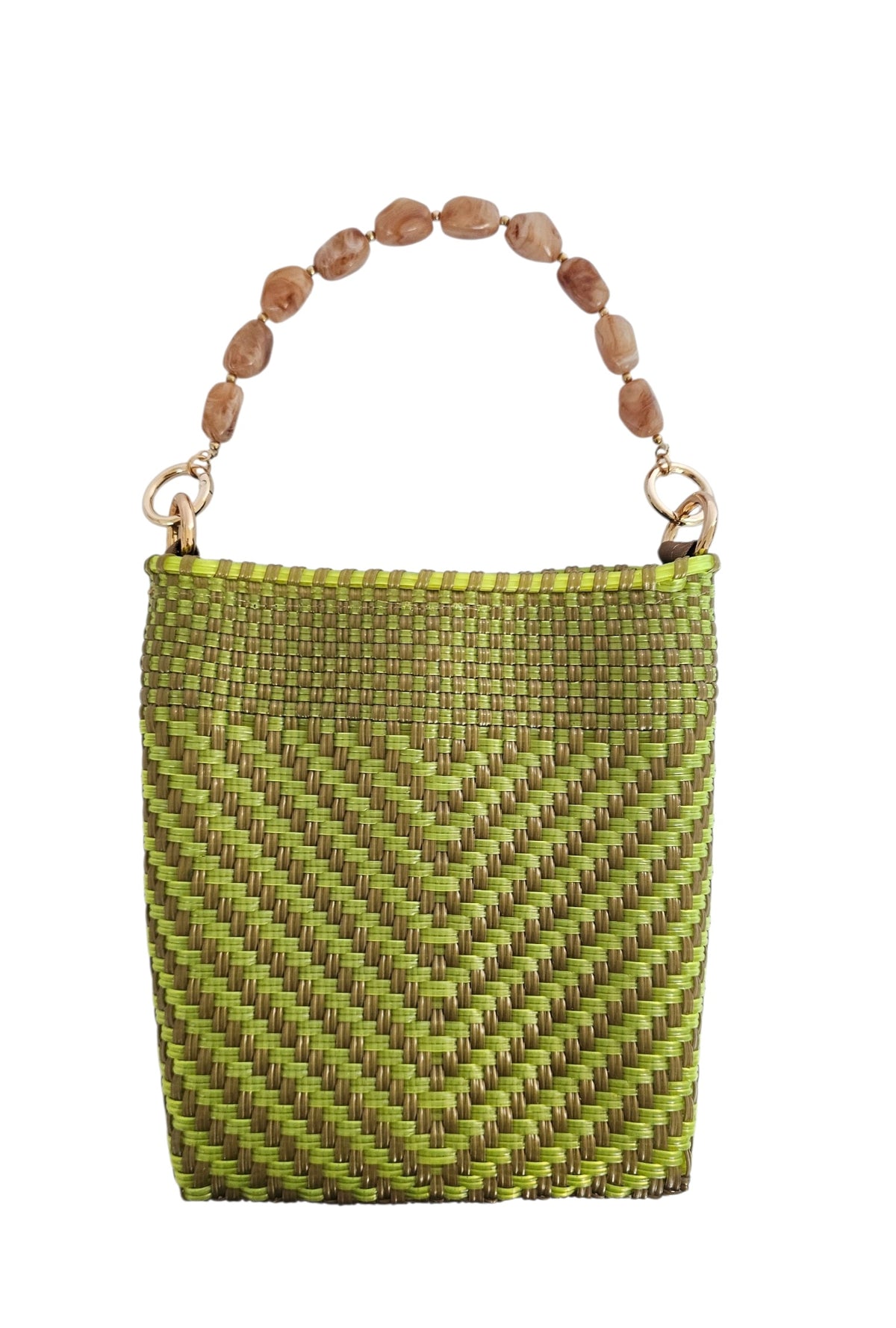 Milano Crossbody Bag – Olive Green — handwoven recycled-plastic crossbody bag by Mavis by Herrera