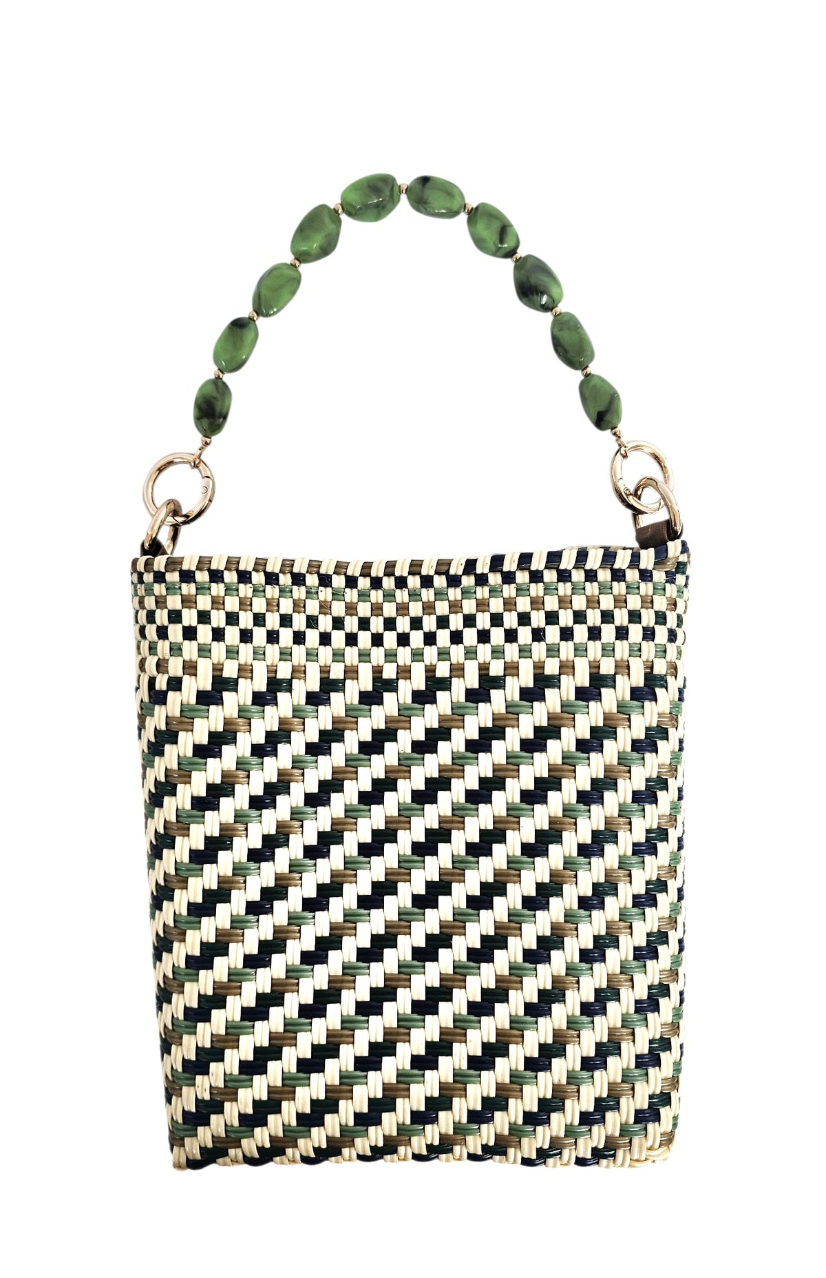 Milano Crossbody Bag – Sea Glass — handwoven recycled-plastic crossbody bag by Mavis by Herrera