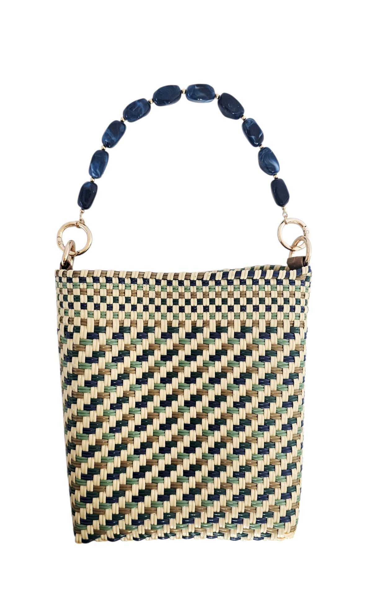 Milano Crossbody Bag – Sea Glass — handwoven recycled-plastic crossbody bag by Mavis by Herrera